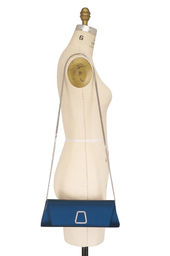 Akris Small Anouk Deep Petrol Trapezoid Clutch - view 7