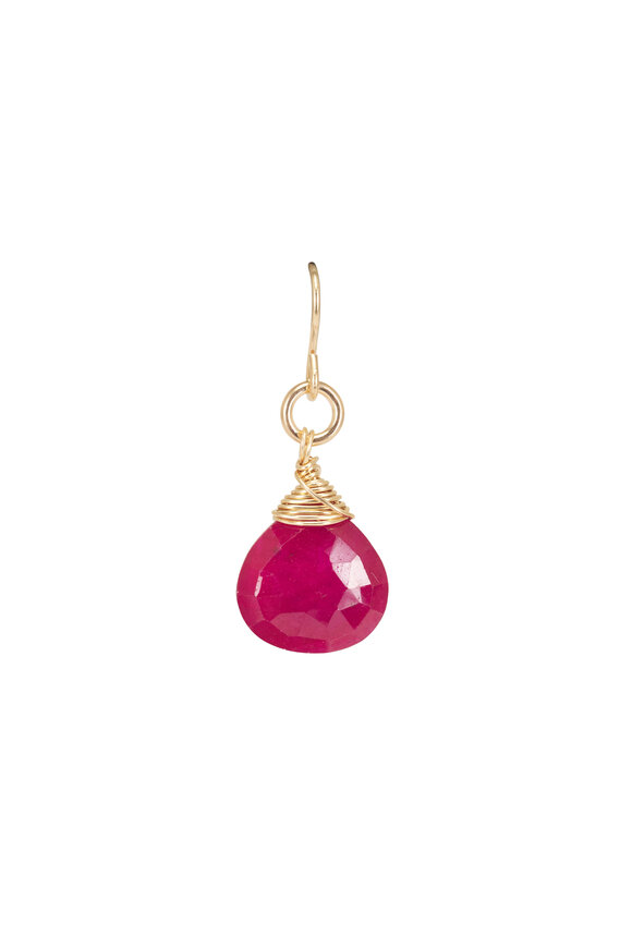 Cristina V. Pink Ruby Wire Wrapped Earrings - view 2