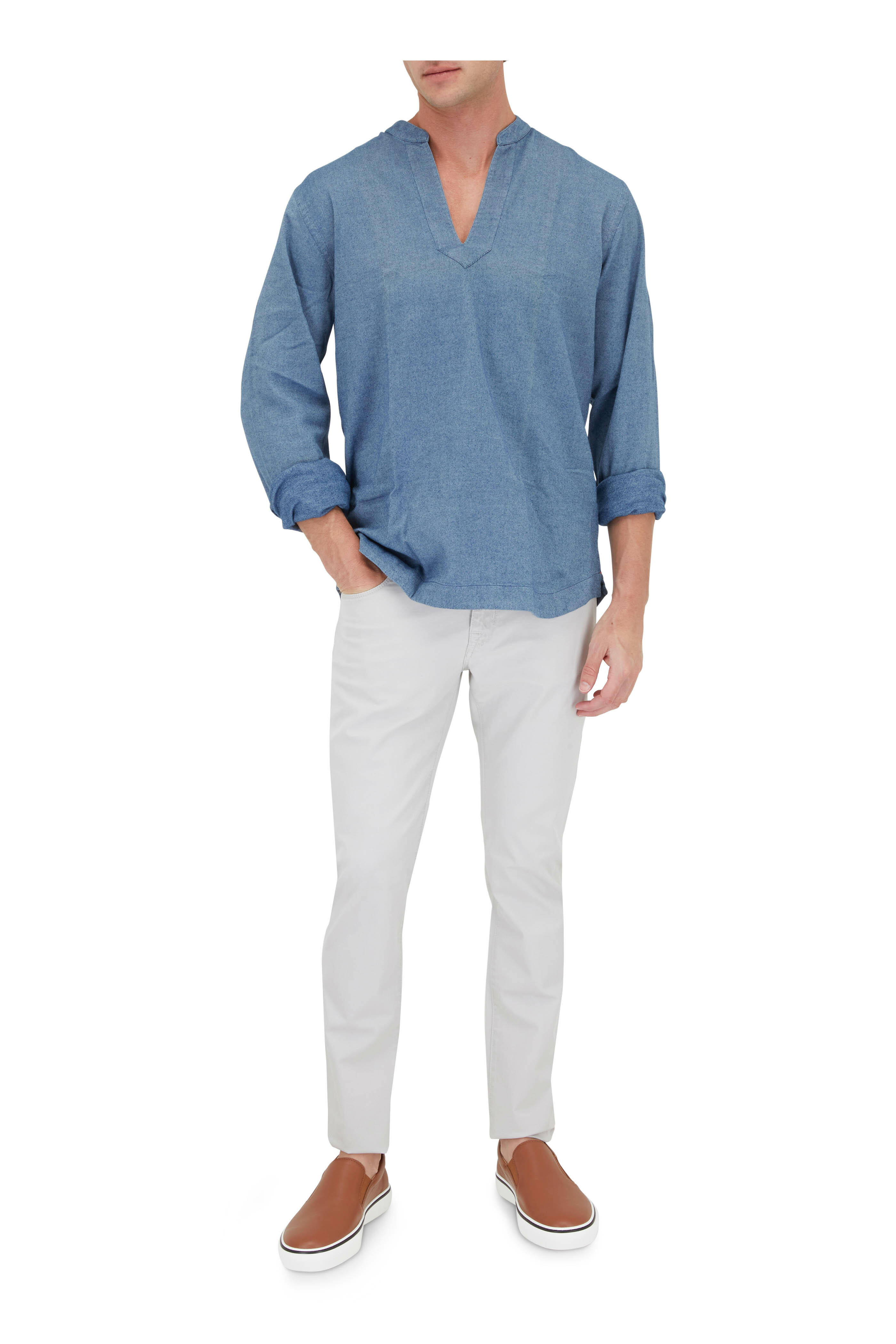 Tod's - Cognac Leather Slip On Sneaker