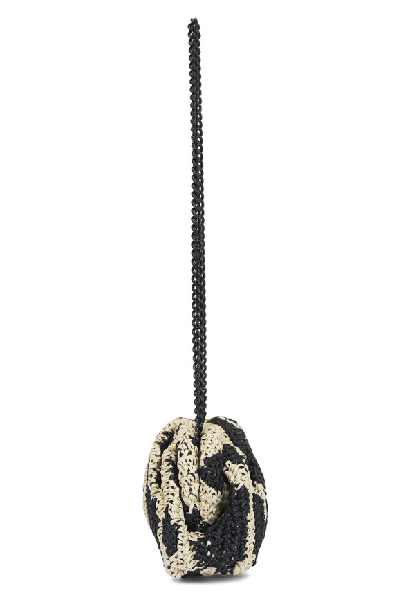 Maria La Rosa Americana Game Black & Ecru Crochet Shoulder Bag - view 4