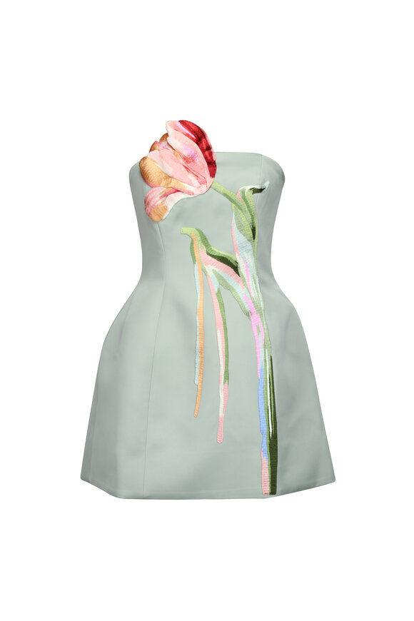Leo Lin Roselle Green Cutout Bustier Mini Dress - view 1