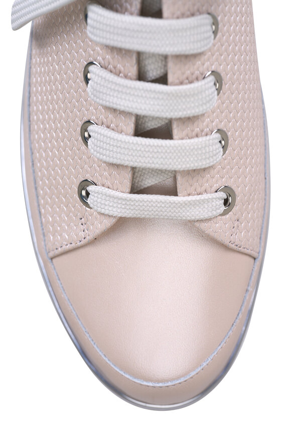 Ron White Novella Pearl Oyster Leather Lace Up Sneaker - view 4