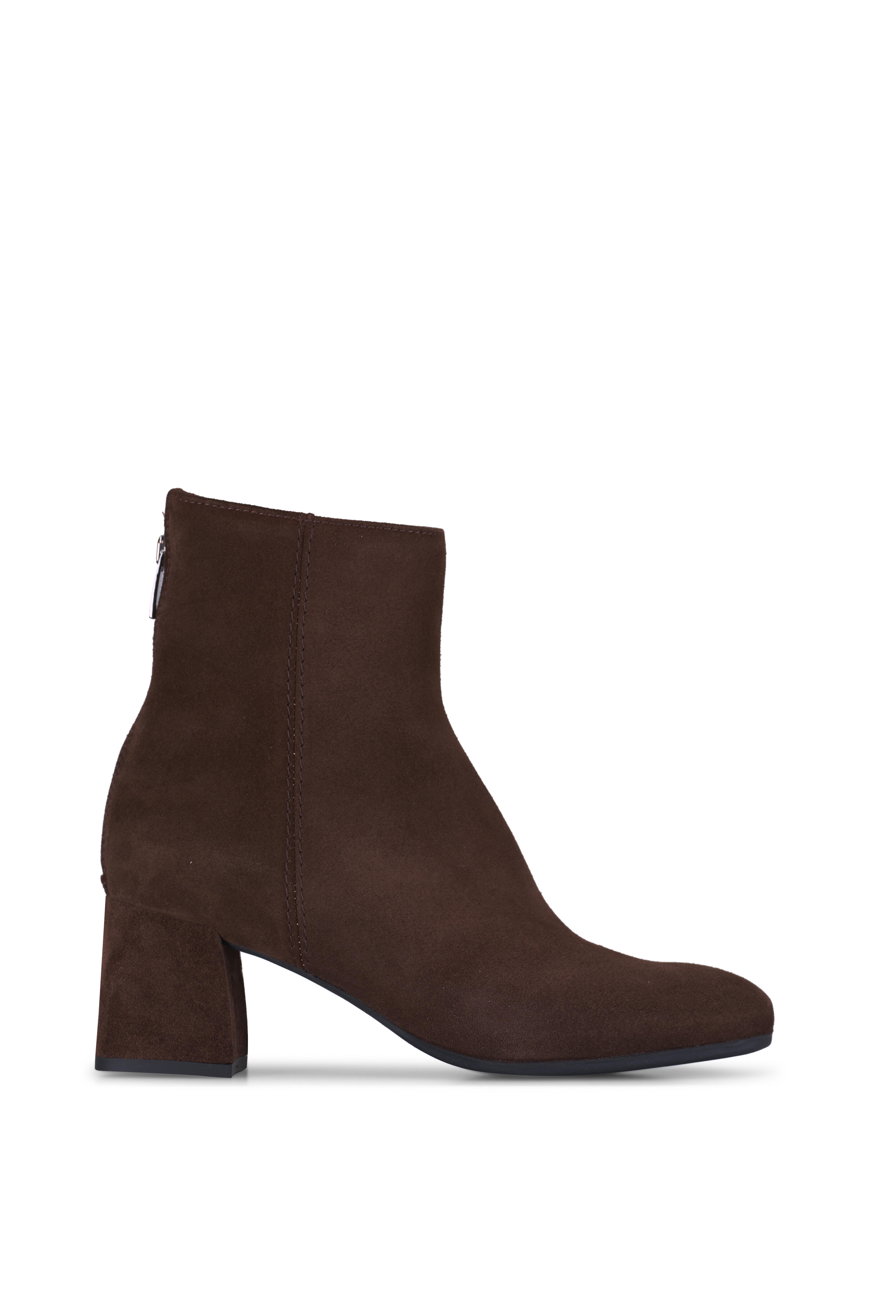 La Canadienne - Jason Brunette Suede Short Boot, 60mm
