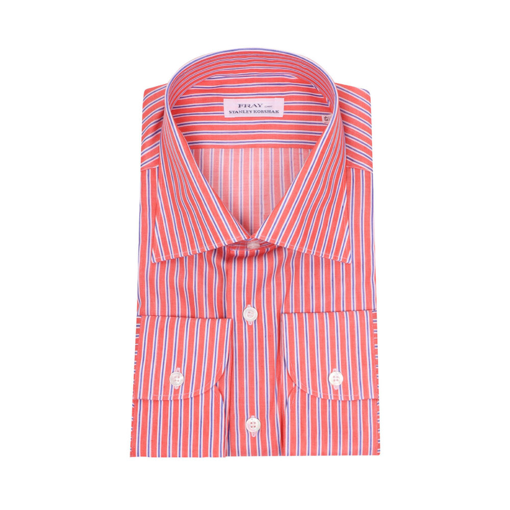 Fray - Red and Blue Striped Dress Shirt | Mitchell Stores