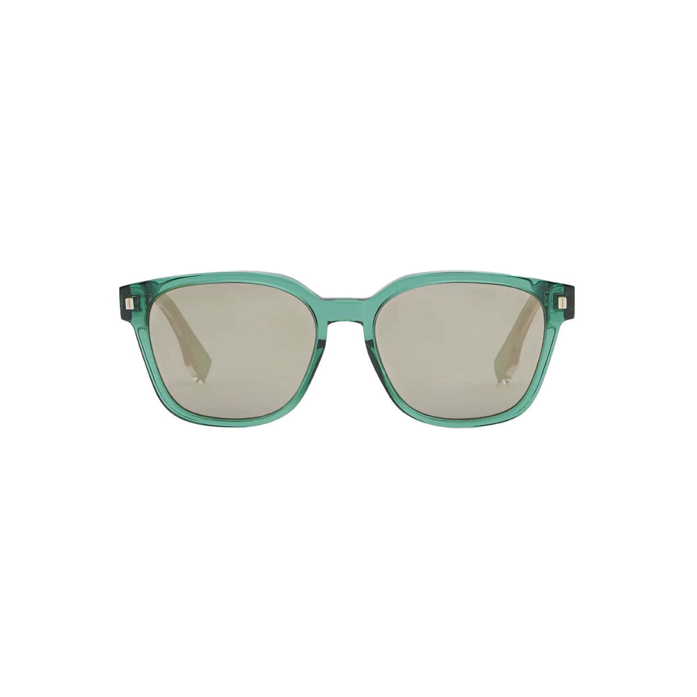 FENDI グリーン スクエアサングラス Fendi Fendi Diamond Green Acetate Square Sunglasses | Neiman