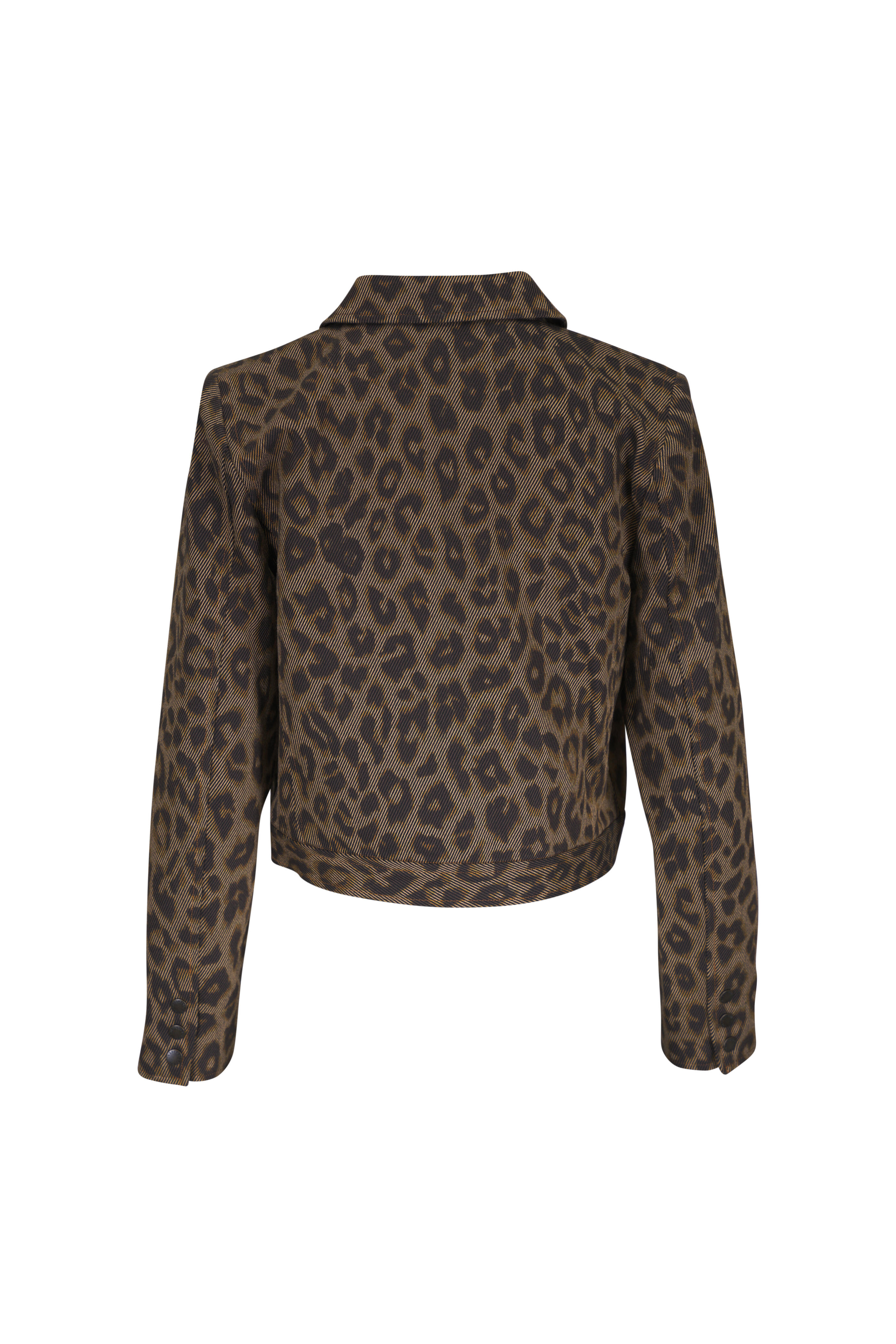 L'Agence - Marla Tan Multi Animal Print Cropped Jacket