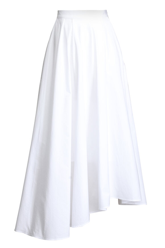 TWP Asymmetrical White Cotton Skirt - view 1