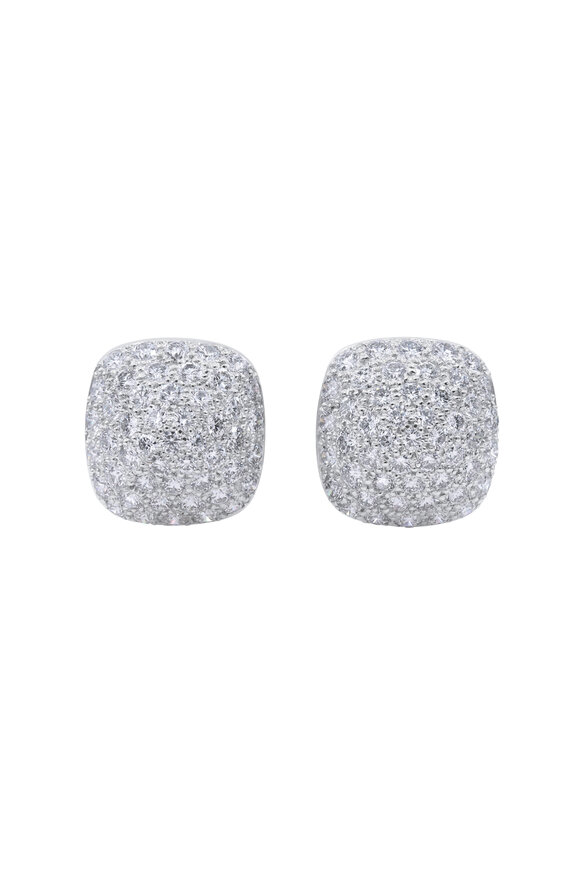 Oscar Heyman Platinum Round Diamond Clip On Earings