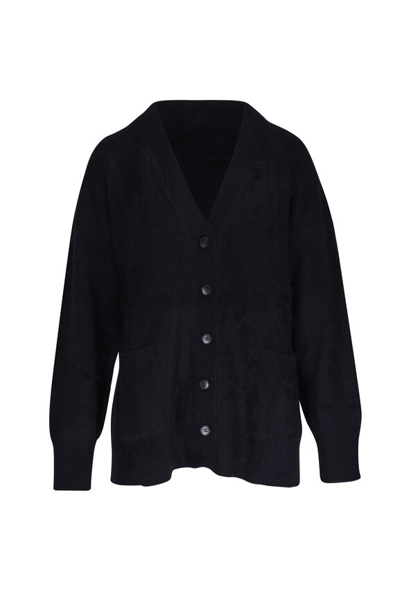 Lisa Yang - Malena Black Brushed Cashmere Cardigan