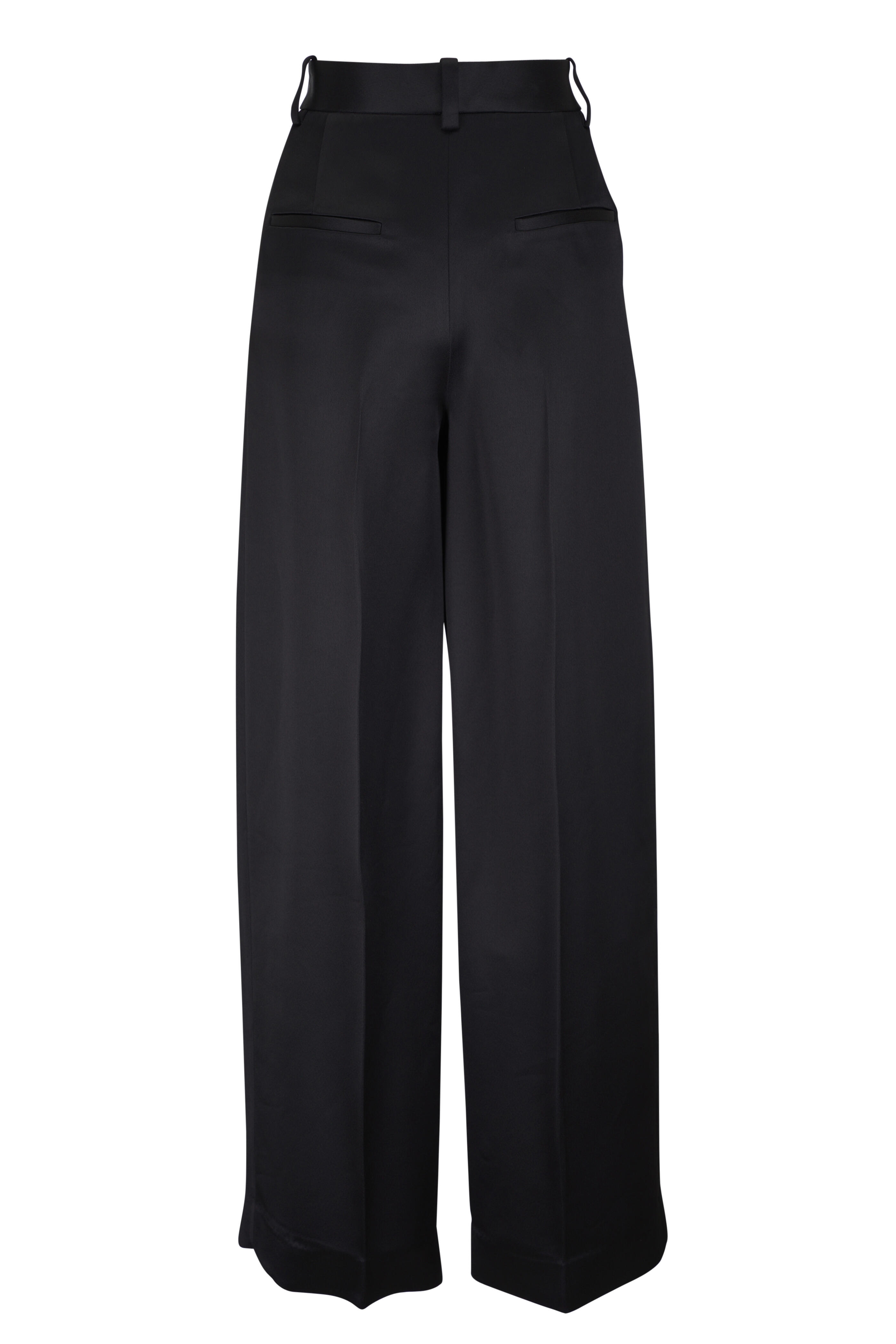 Khaite - Marinta Black Heavy Fluid Satin Pant | Mitchell Stores