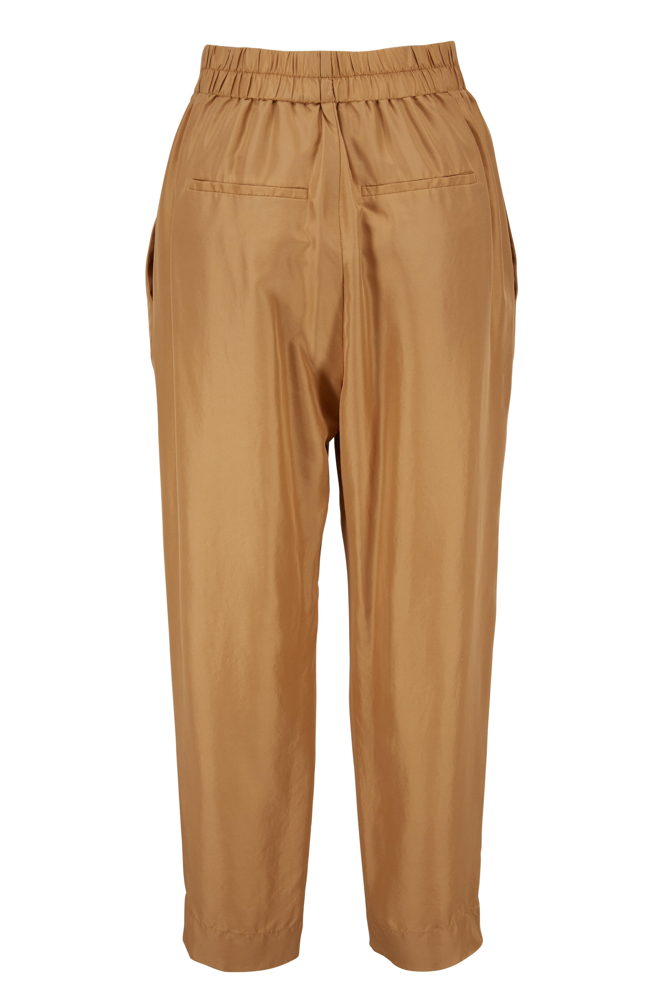 Vince - Sand Silk Cropped Pant