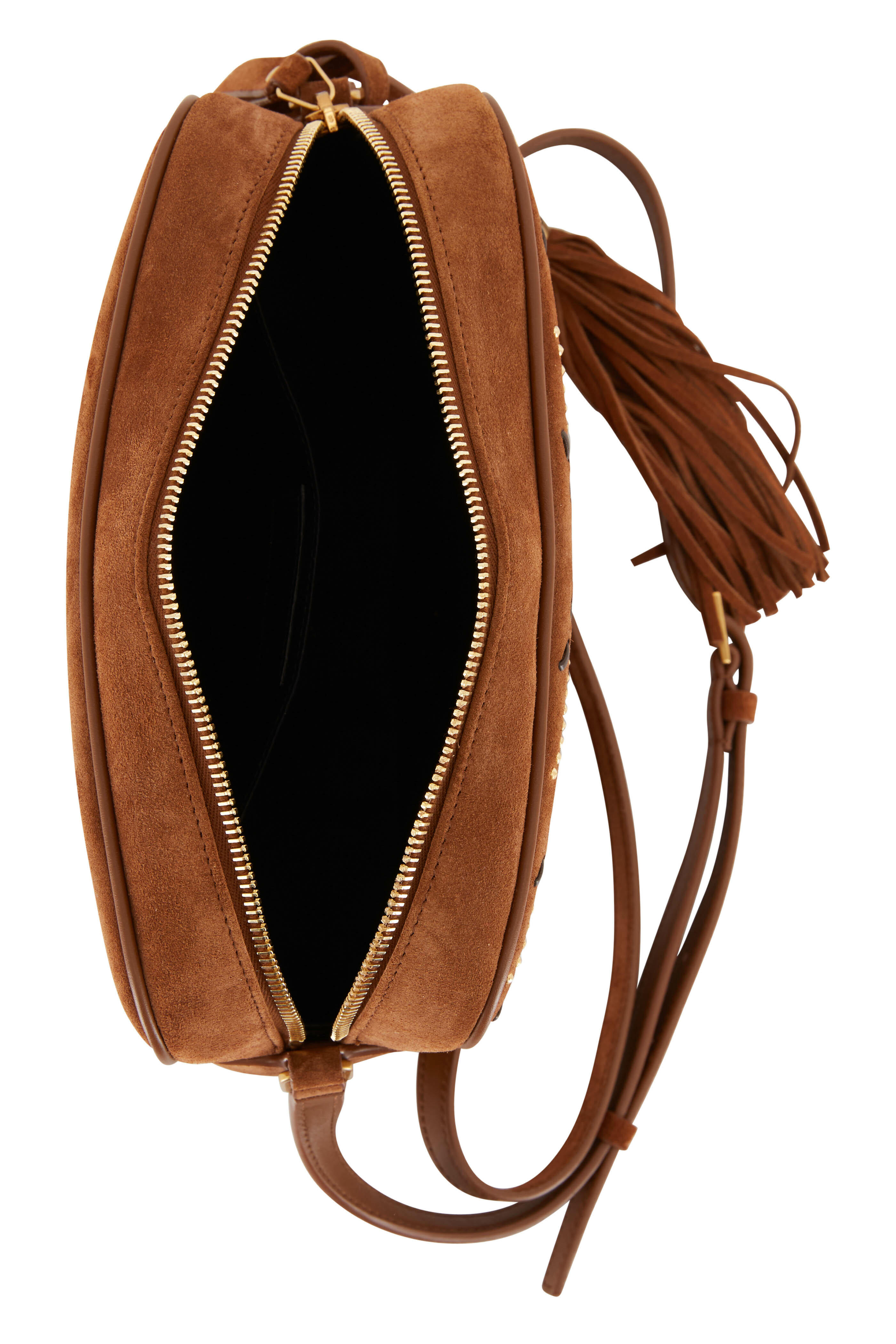 Saint Laurent Mini Lou Two-toned Crossbody Bag In Brown