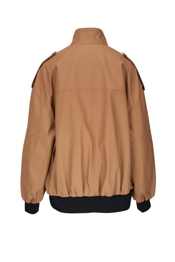 Khaite - Farris Khaki Water-Repellant Twill Jacket 