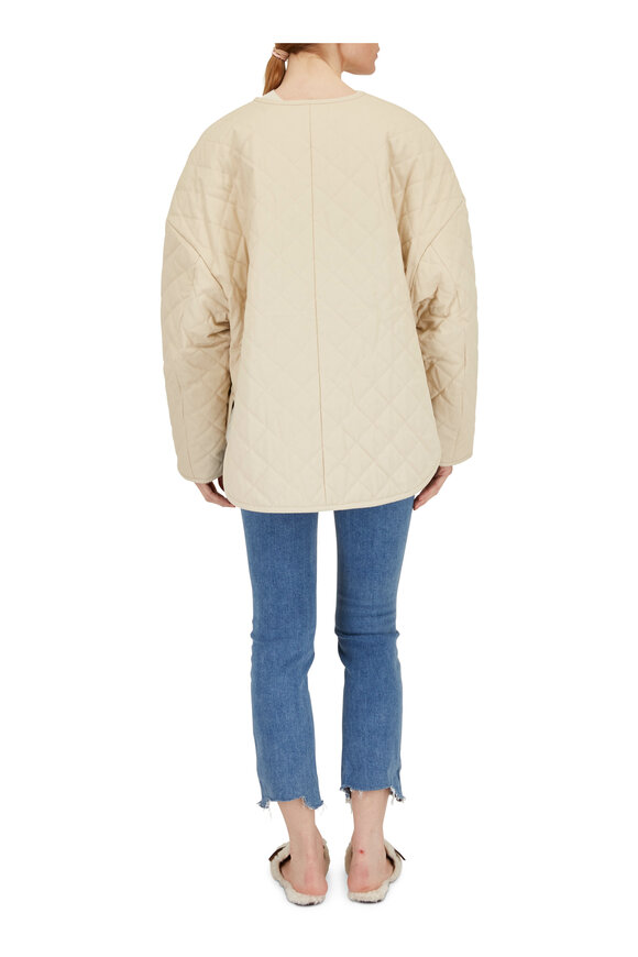 Totême - Light Hay Quilted Cotton Canvas Jacket