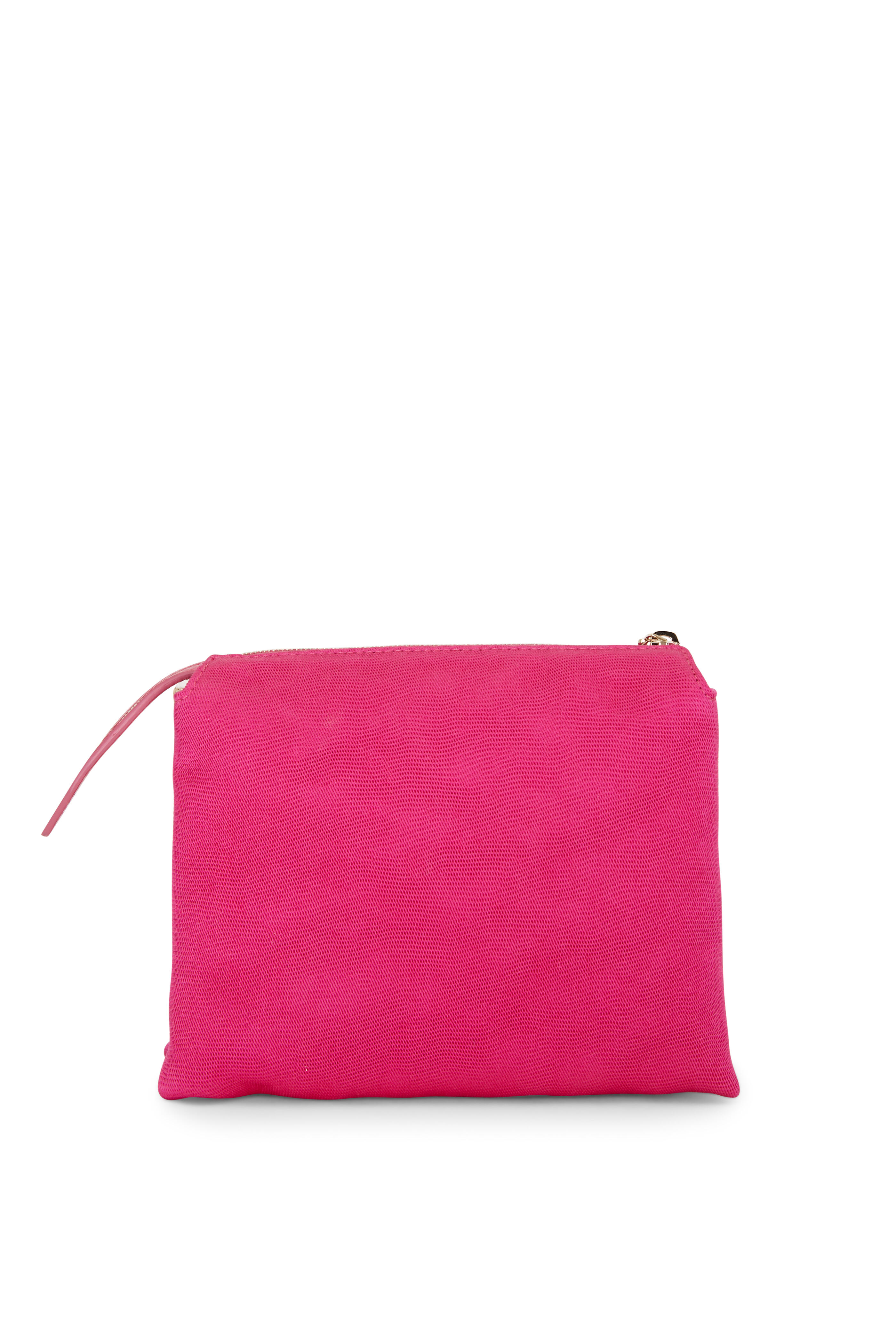 The Row - Mini Nu Twin Fuchsia Satin Crêpe Bag | Mitchell Stores The Row - Mini Nu Twin Fuchsia Satin Crêpe Bag | Mitchell Stores