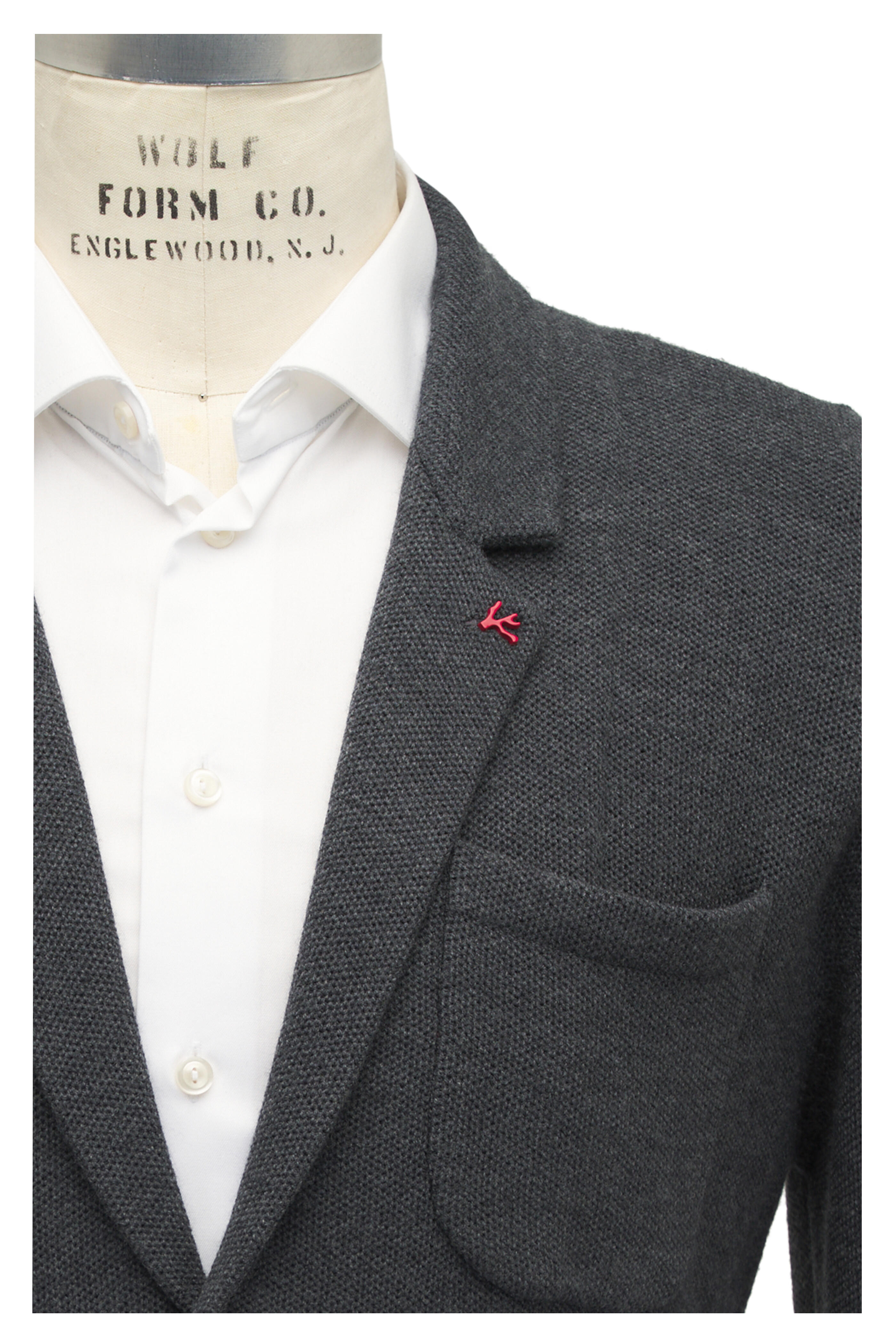 Isaia - Charcoal Gray Wool Swacket