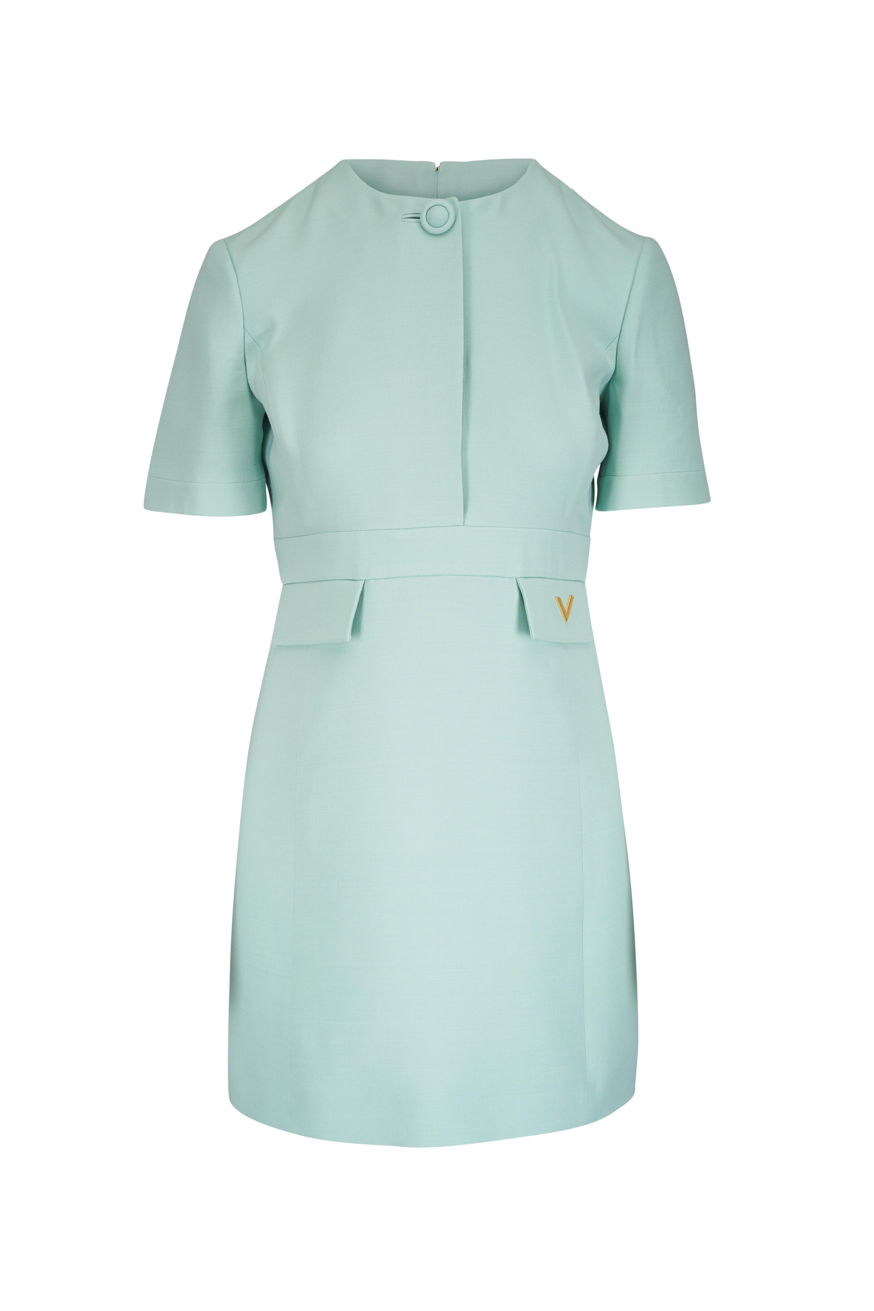 Valentino - Celadon Wool & Silk Mini Dress - view 1