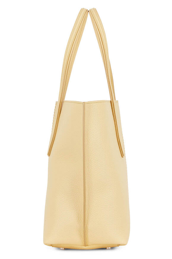 Tod's - Joy Yellow Grained Leather Medium Open Tote