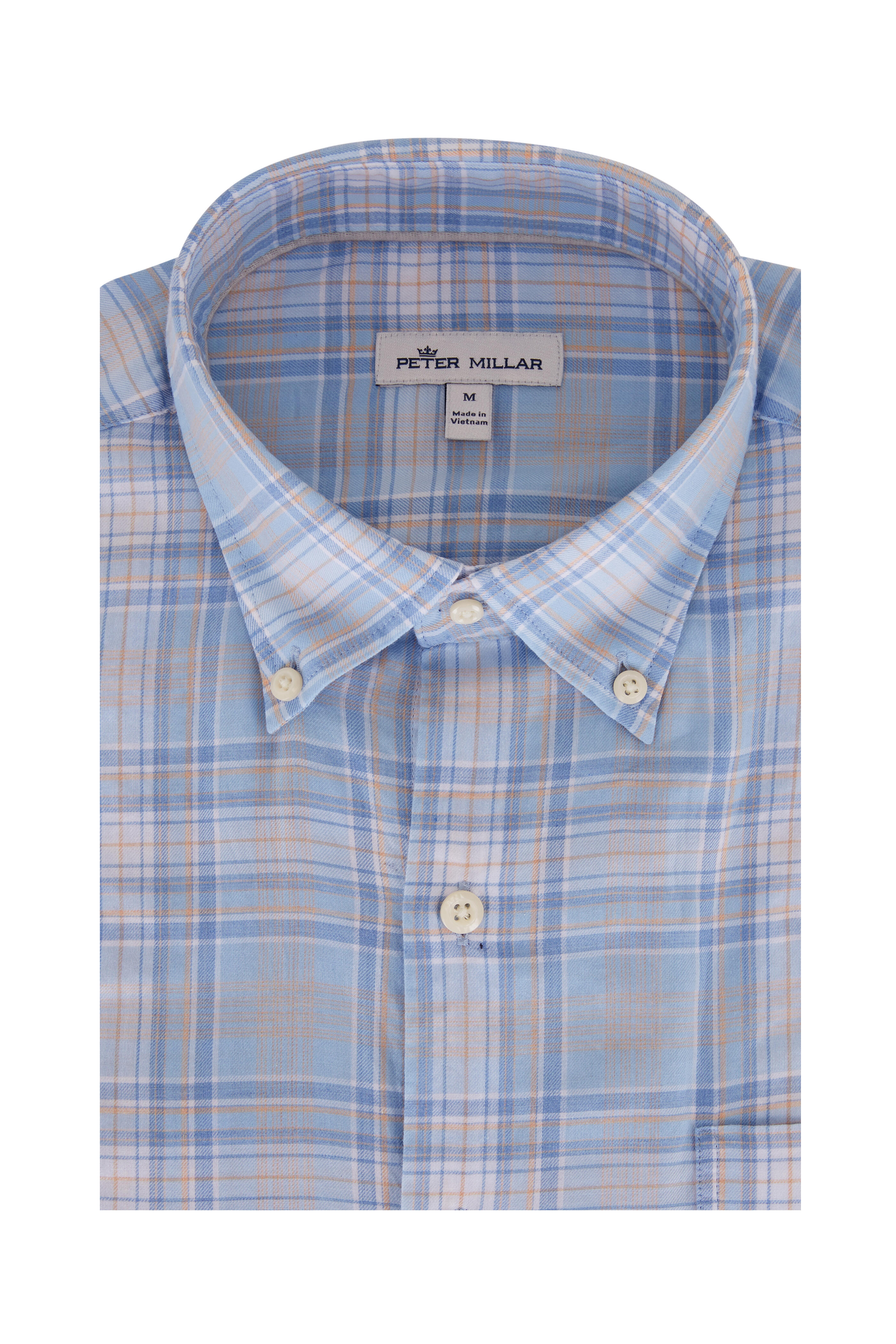 Peter Millar - Yates Light Blue Soft Cotton Sport Shirt - view 1