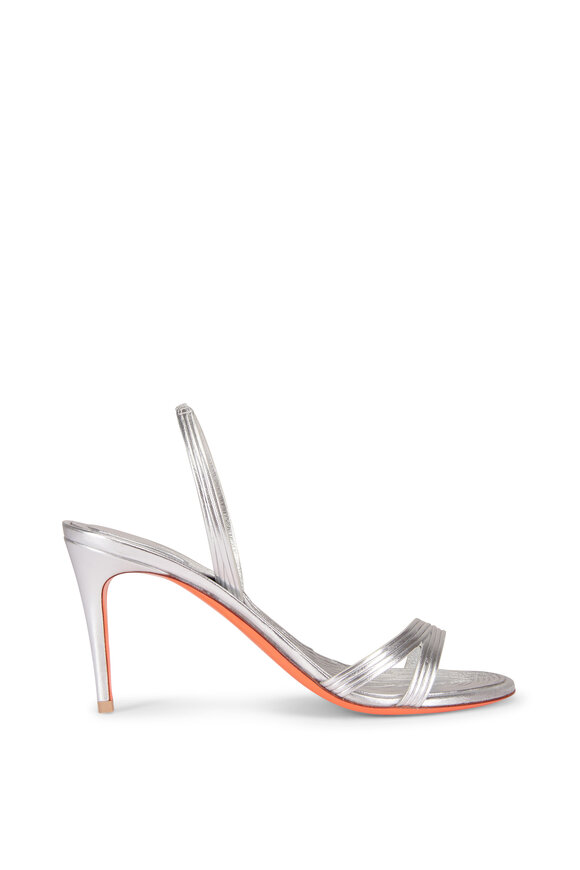 Santoni Serpentive Silver Sandal, 90mm - view 2