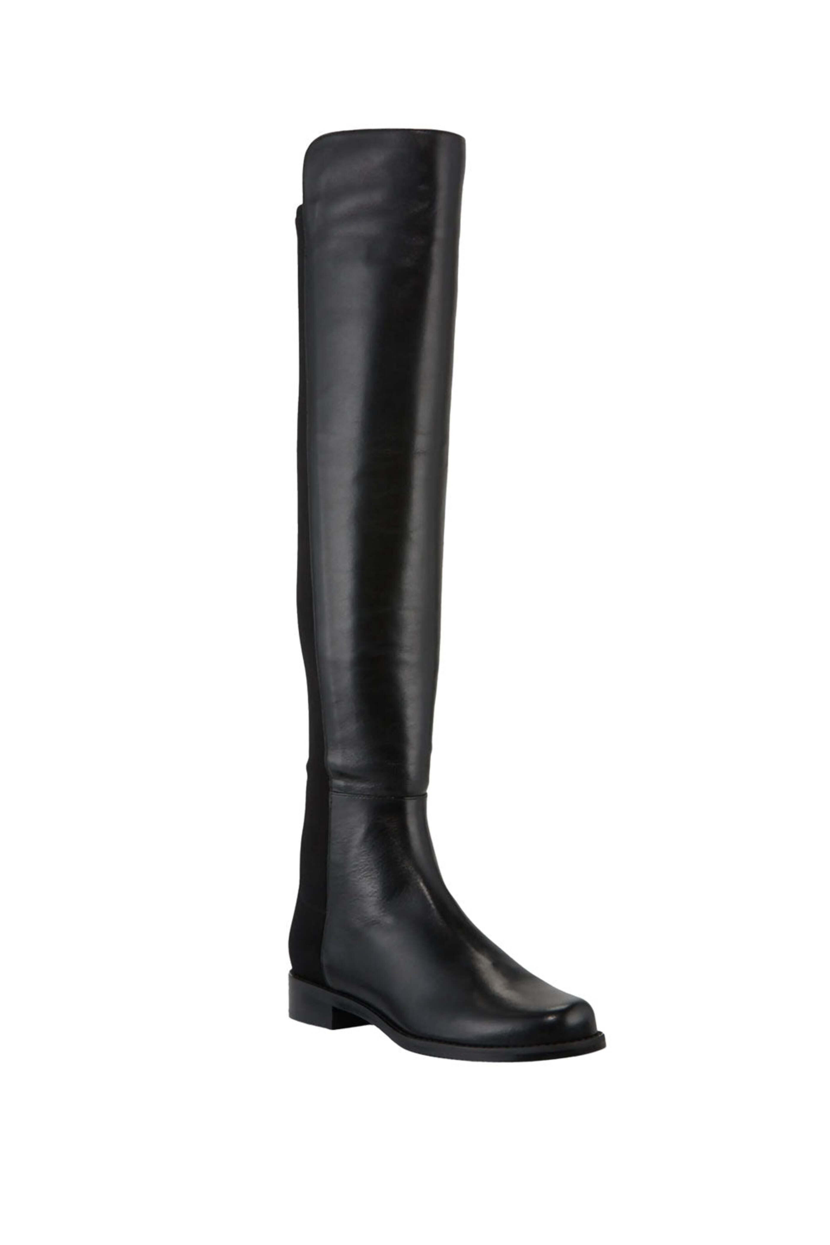 Stuart Weitzman - 5050 Leather Over-the-Knee Bold Boot in Black