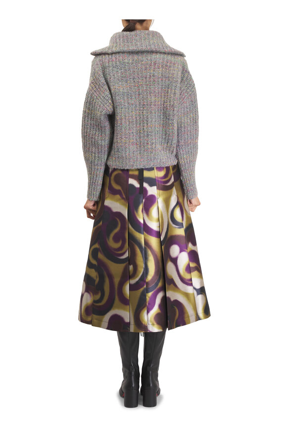 Odeeh Multicolor Marble Zip Cardigan - view 3