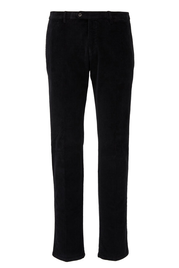 Marco Pescarolo - Black Cotton & Cashmere Corduroy Pants