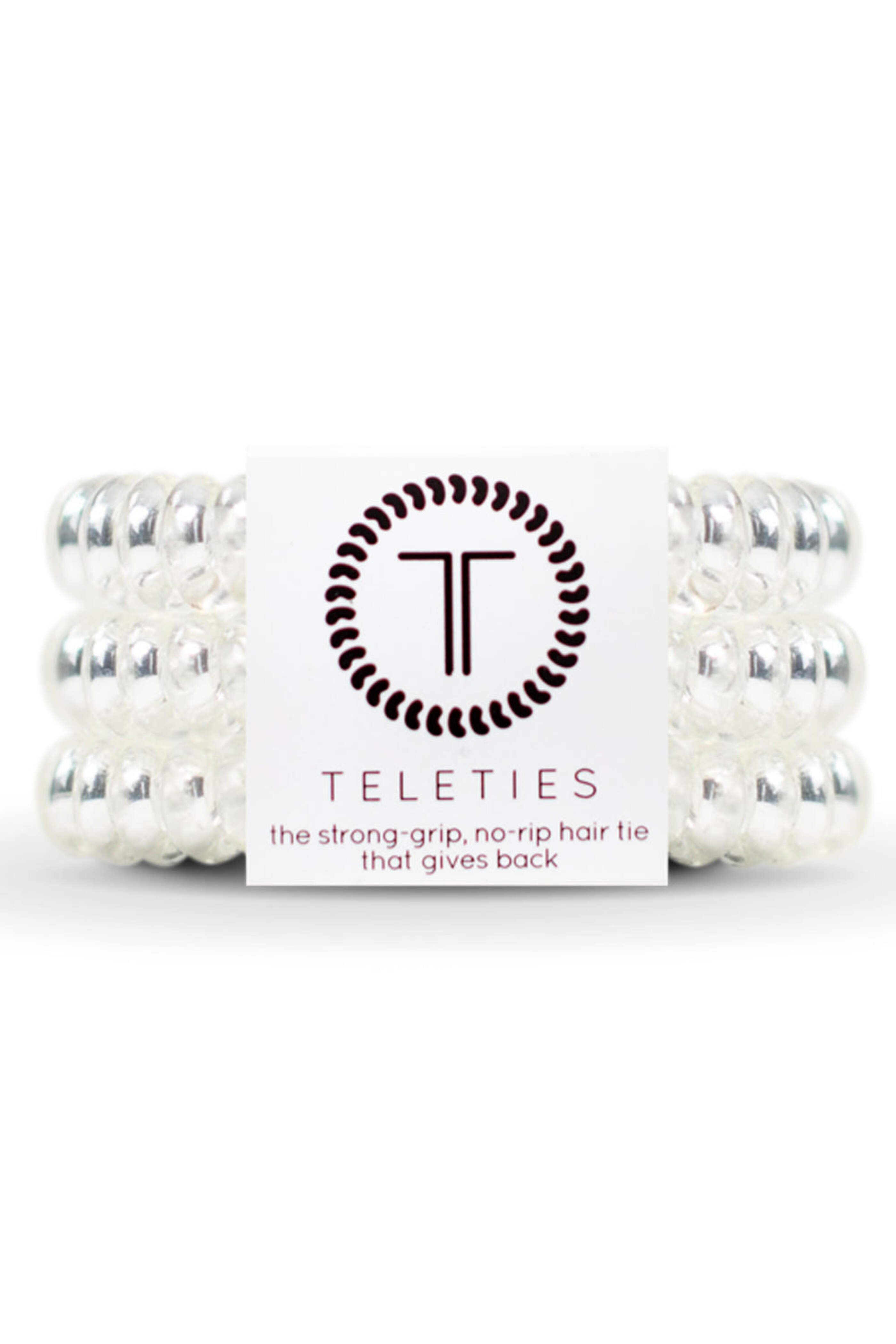 Teleties - Clear Large Spiral Hair Ties