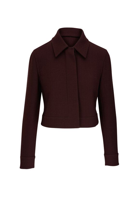 Michael Kors Collection - Cookie Burgundy CashGora Melton Jacket