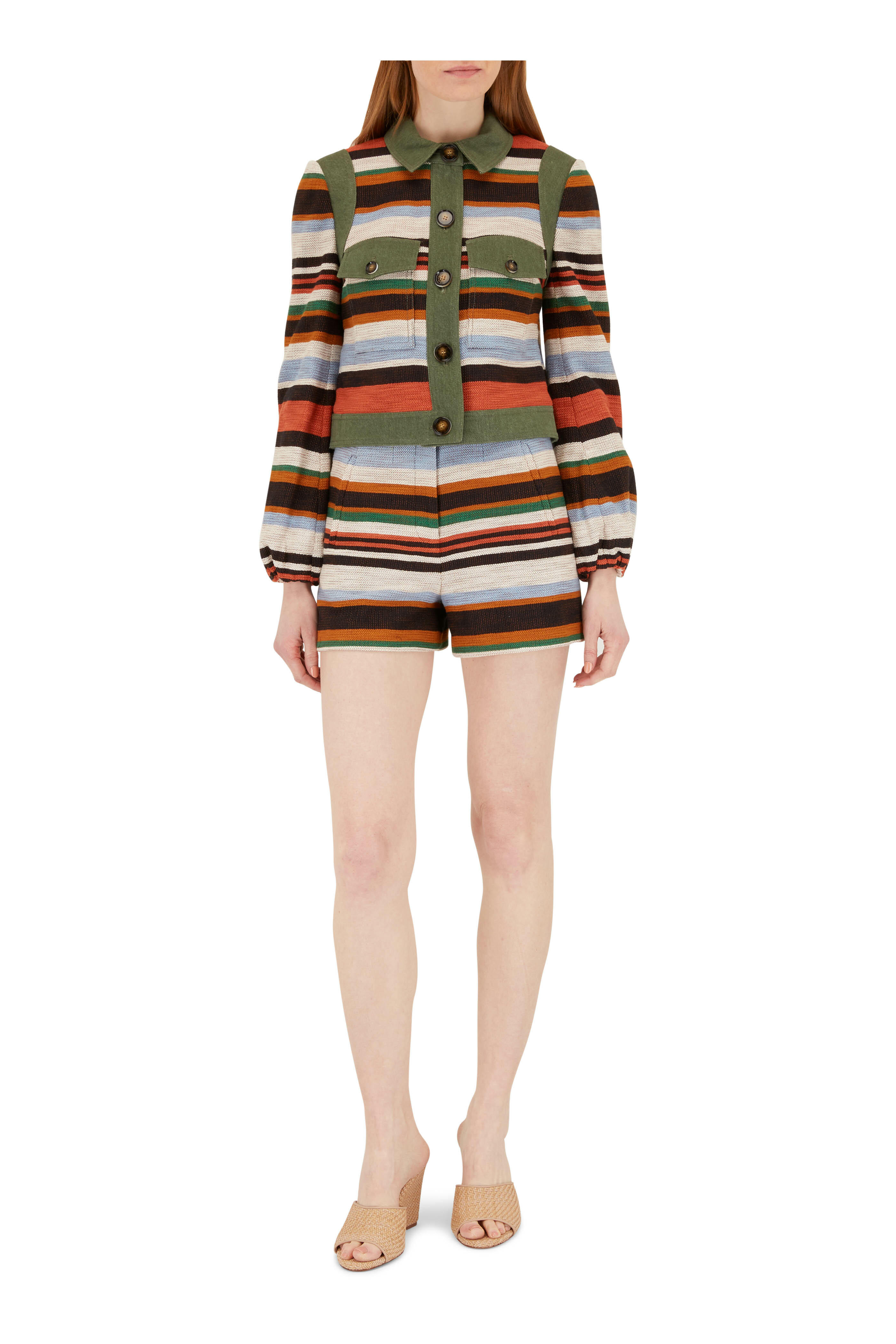 Veronica Beard - Jazmin Striped Multicolor Shorts