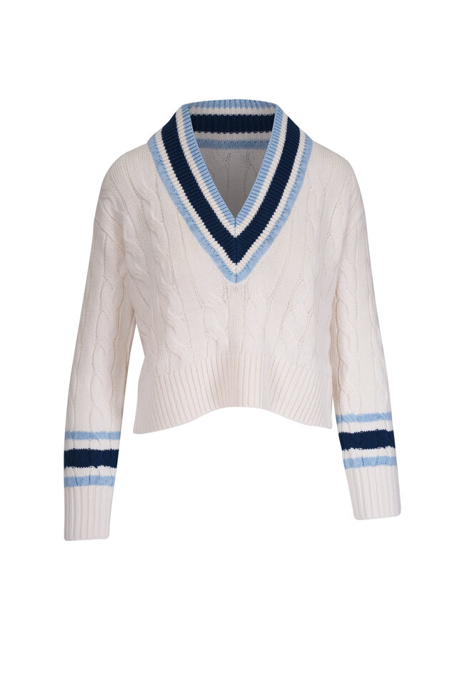 Alice & Olivia - Soft White and Black Claira Cardigan