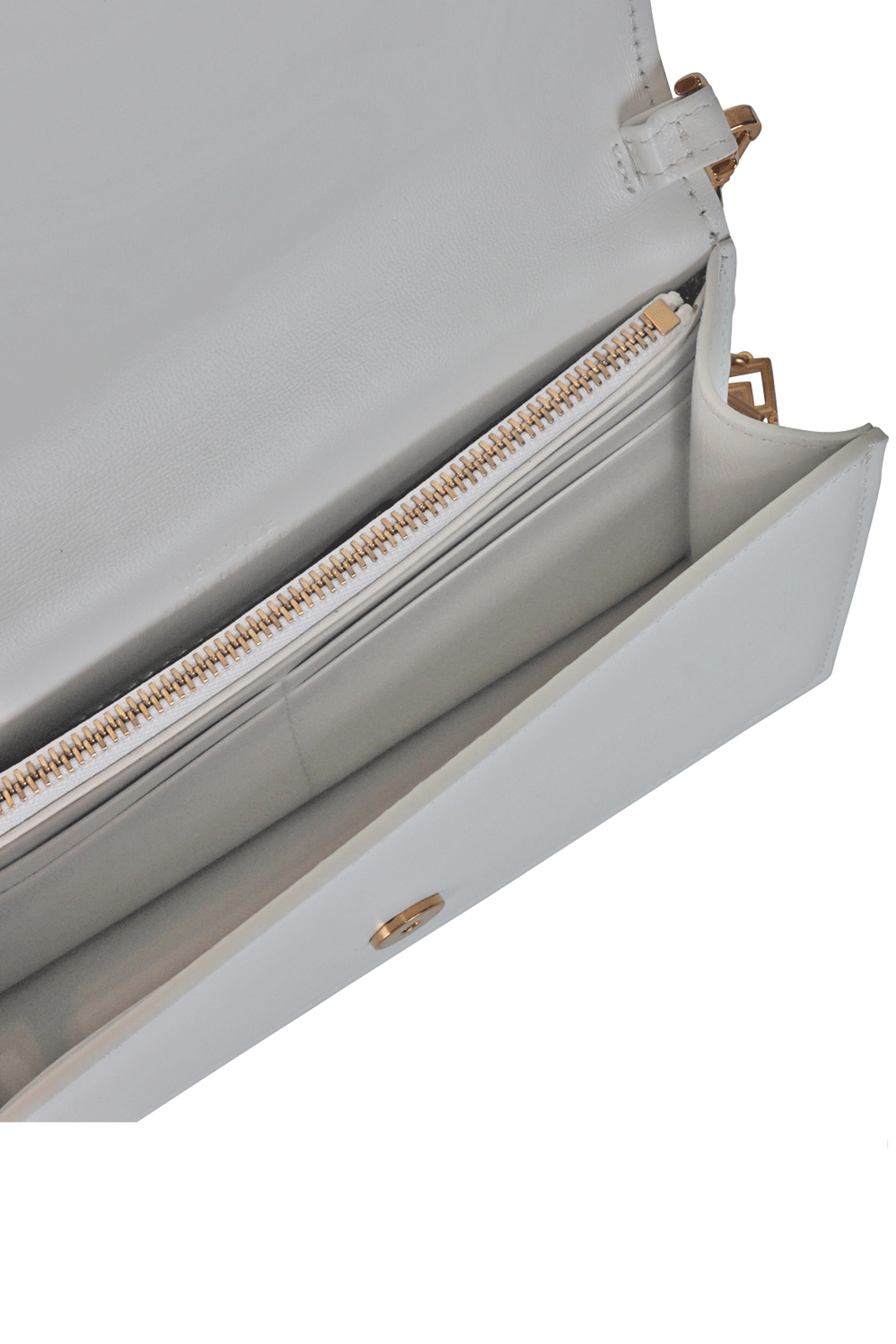 Versace - White Leather Chain Wallet