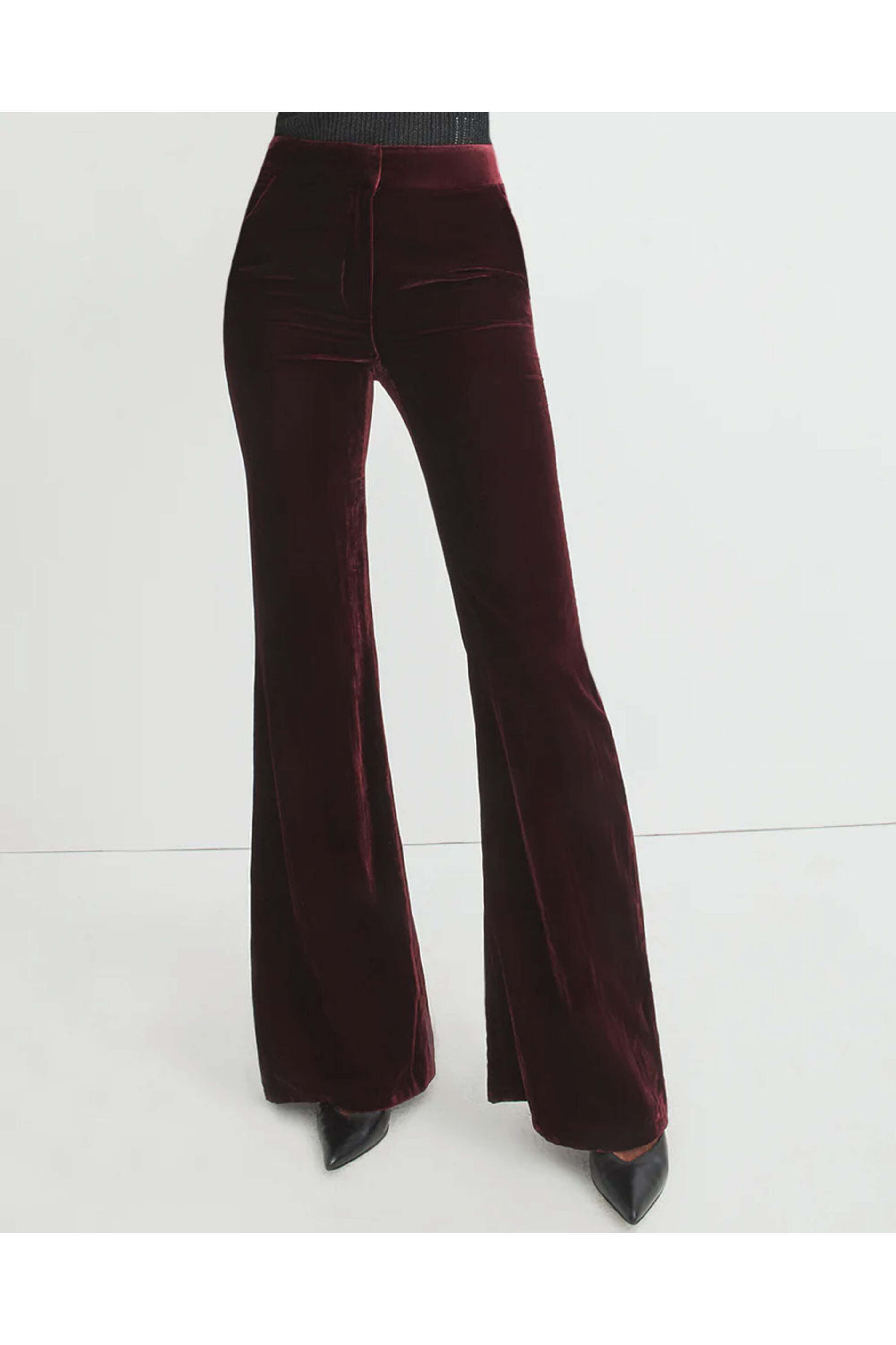 Veronica Beard - Merlot Lebone Velvet Pant