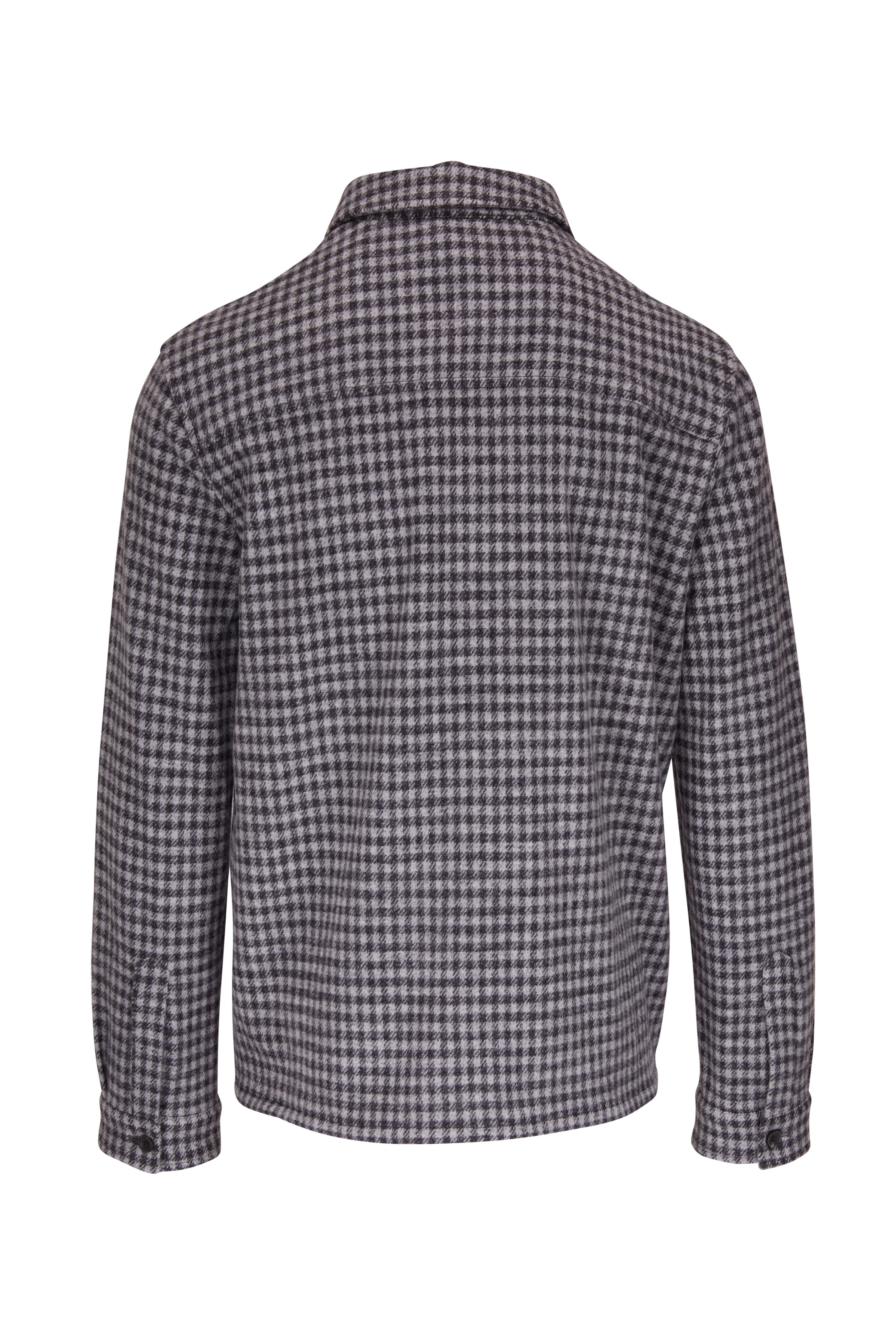 Marco Pescarolo - Gray & Ivory Check Full Zip Sweater