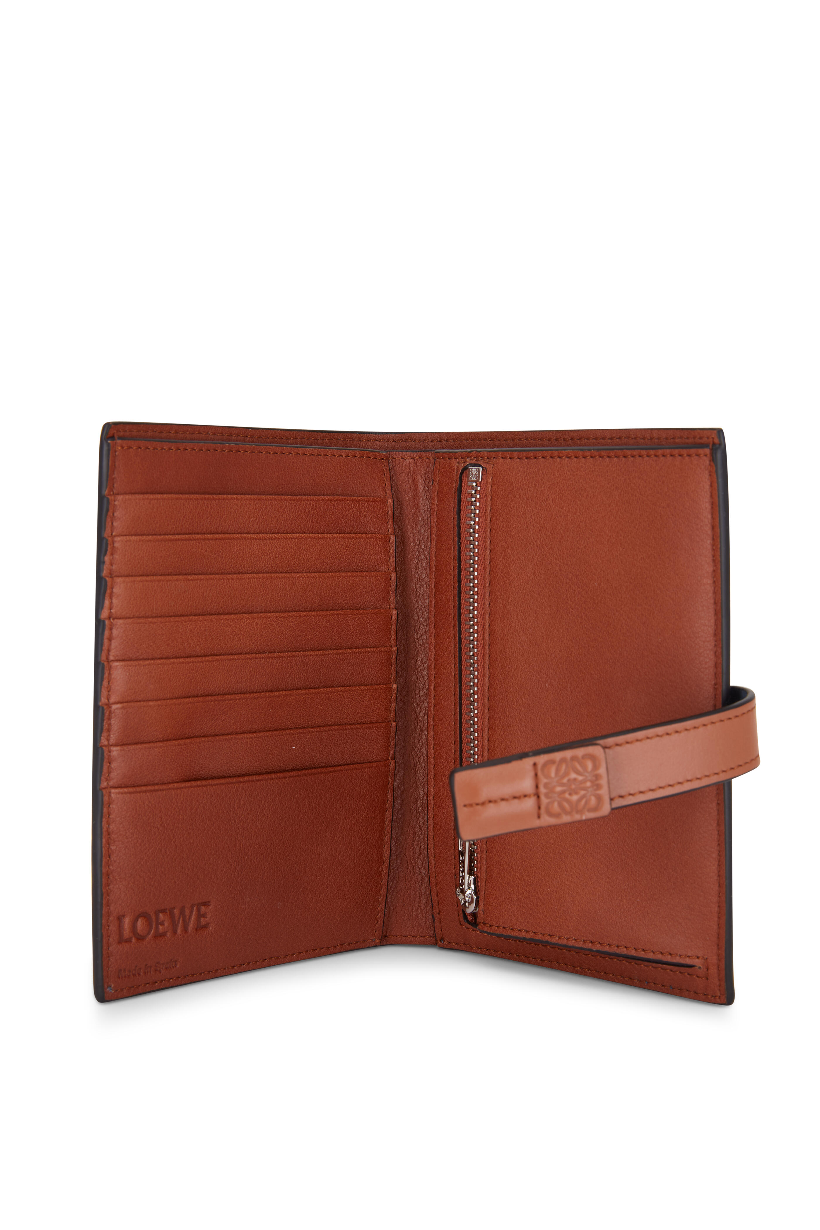 Loewe - Vertical Steel Blue & Tan Medium Wallet | Mitchell Stores