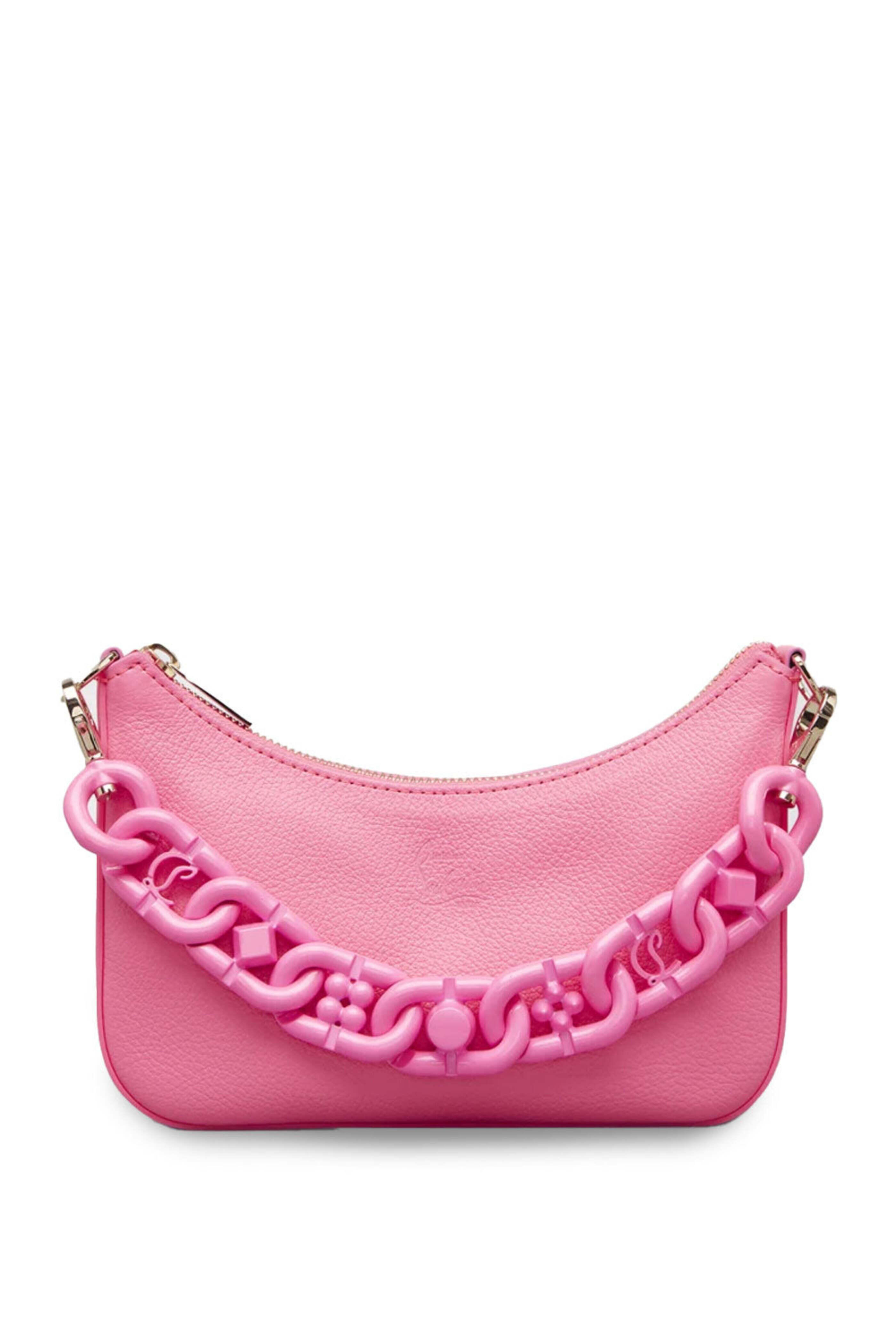 Christian Louboutin - Mini Loubila Leather Shoulder Bag in Neon Pink