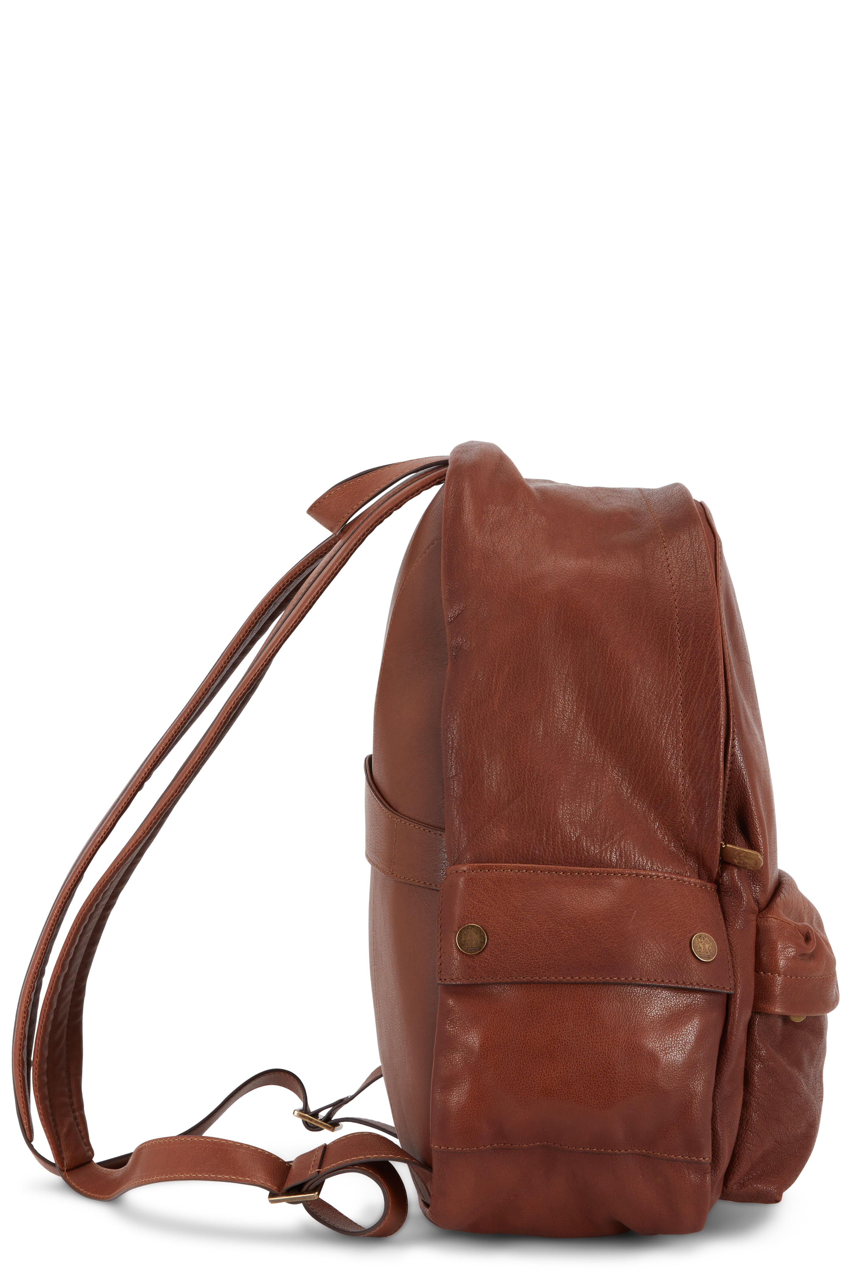 Brunello Cucinelli - Medium Brown Leather Backpack