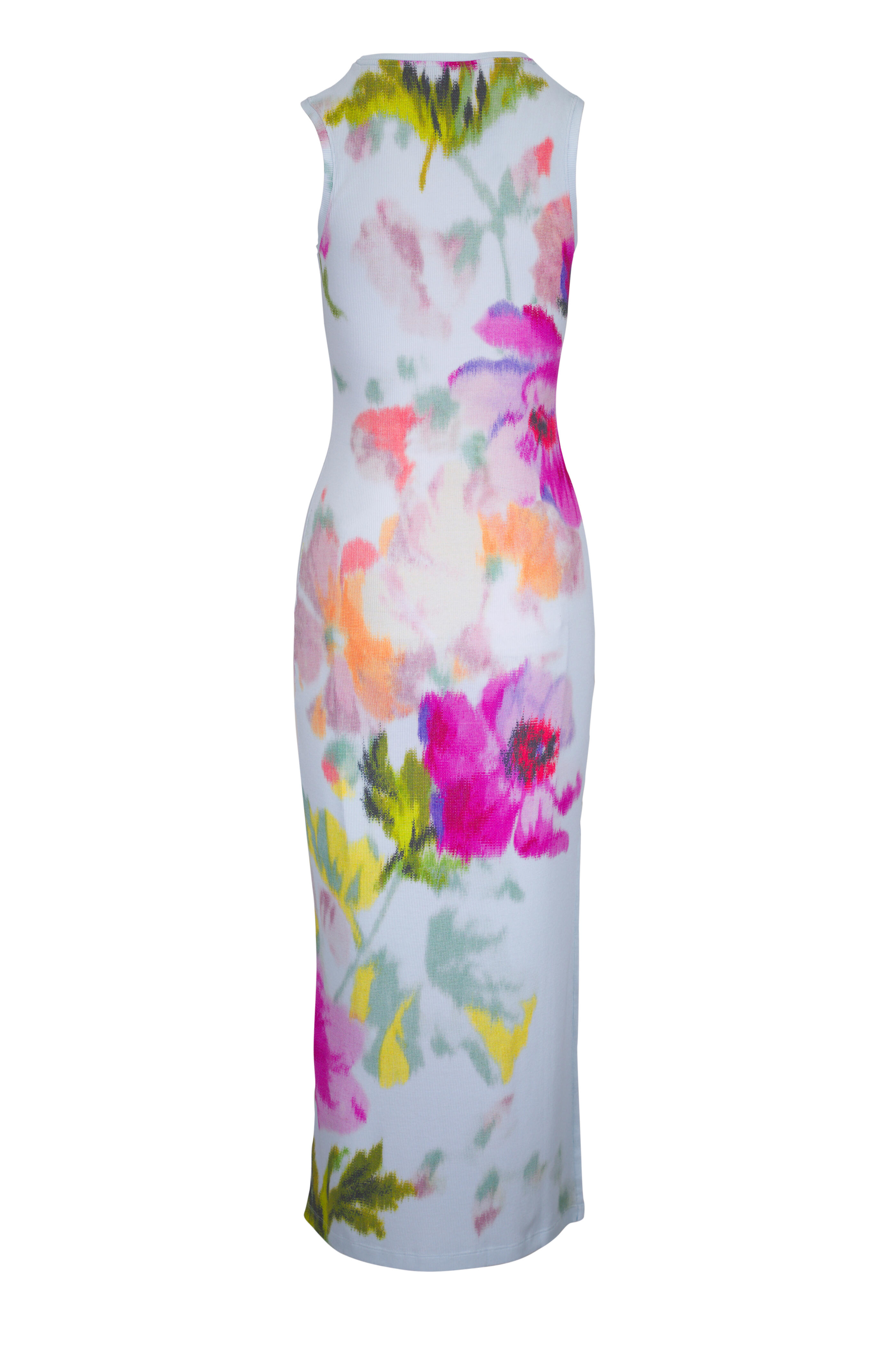 Loewe - Light Blue & Multi Floral Print Knit Tank Dress