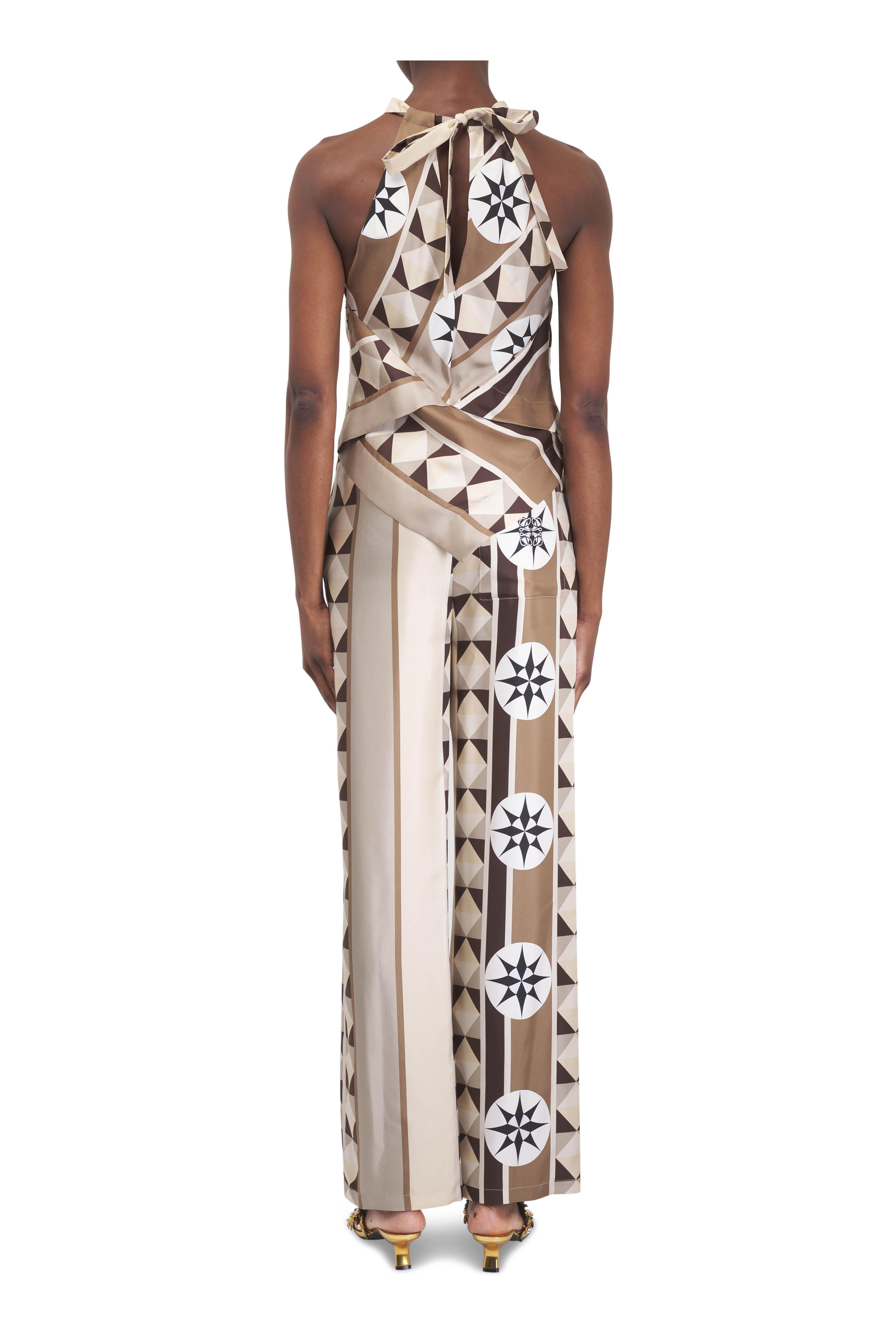 Loewe - Beige Multicolor Silk Pant