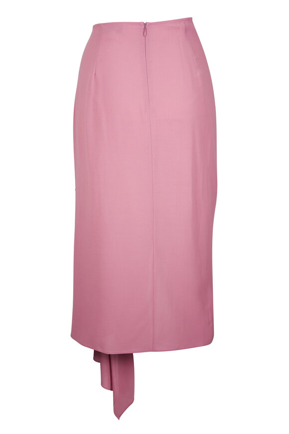 Michael Kors Collection Guava Wool Crepe Cascade Skirt - view 2