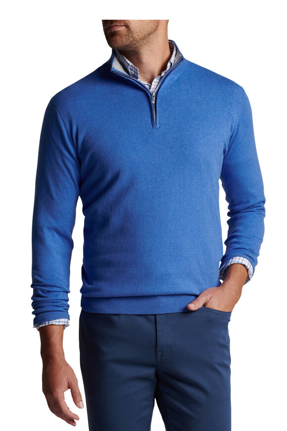 Peter Millar - Crest Maritime Blue Quarter Zip Pullover