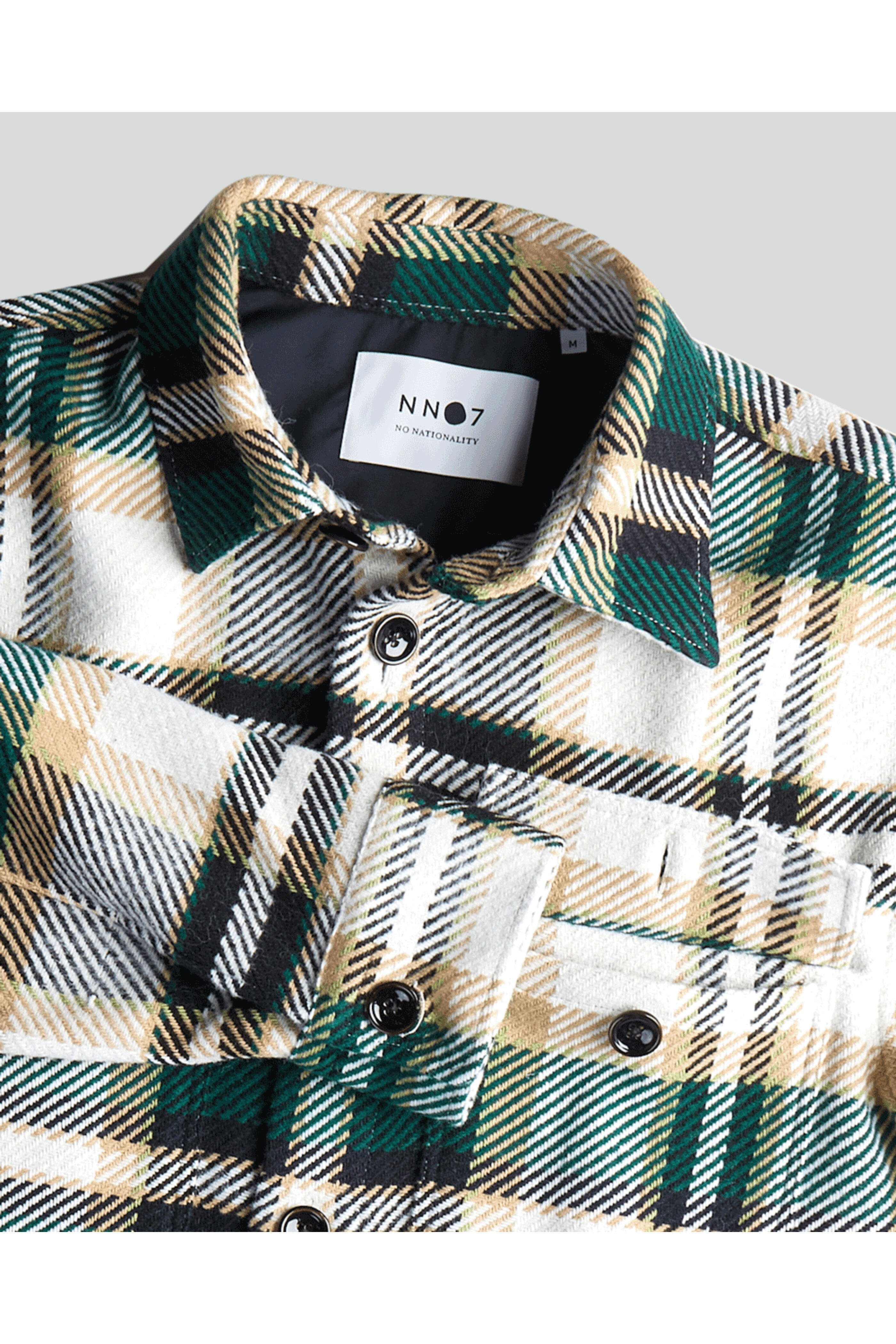 Nn07 - White and Green Soren Check Overshirt