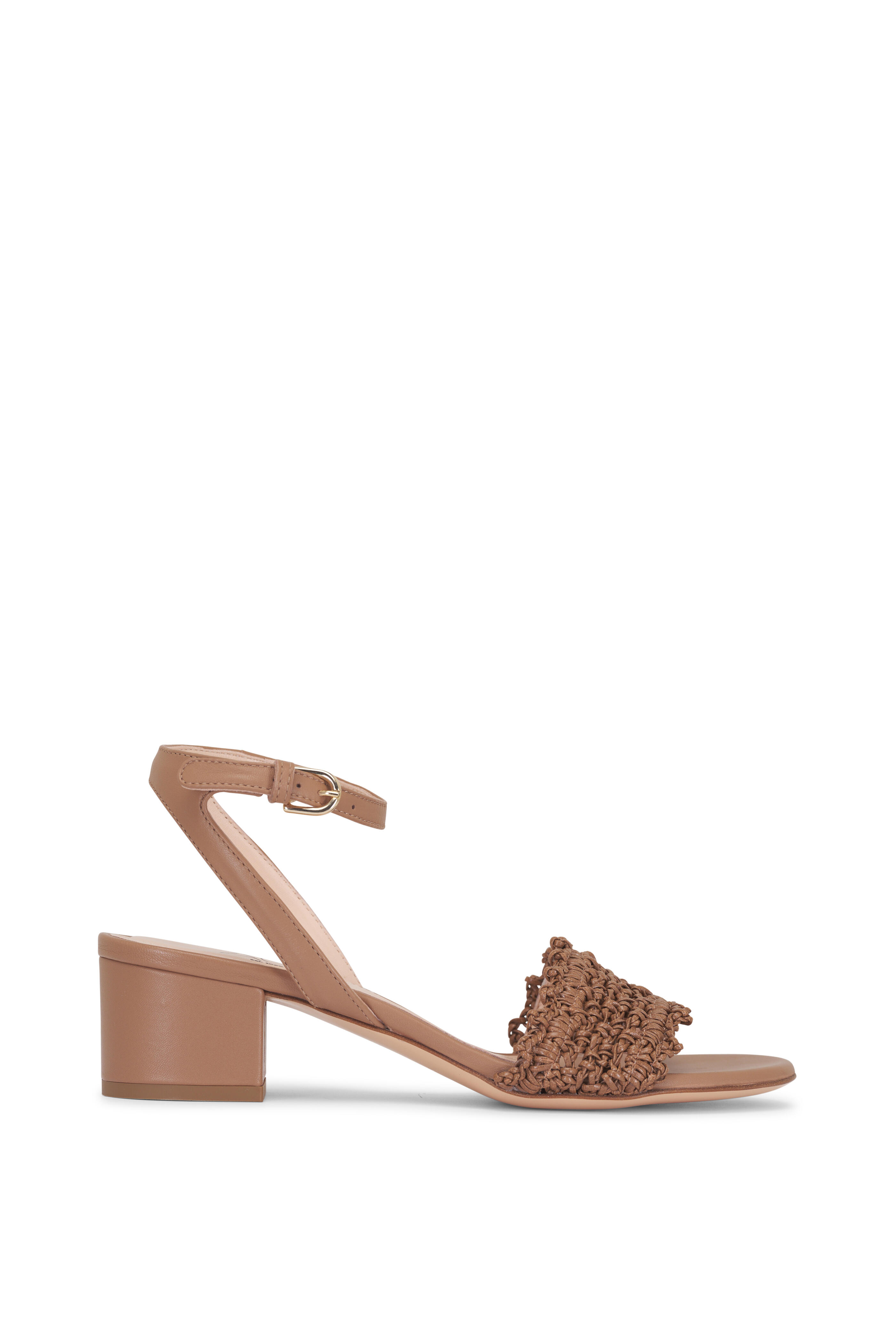 AGL - Lala Cocoa Cola Crochet Ankle Strap Sandal, 50mm