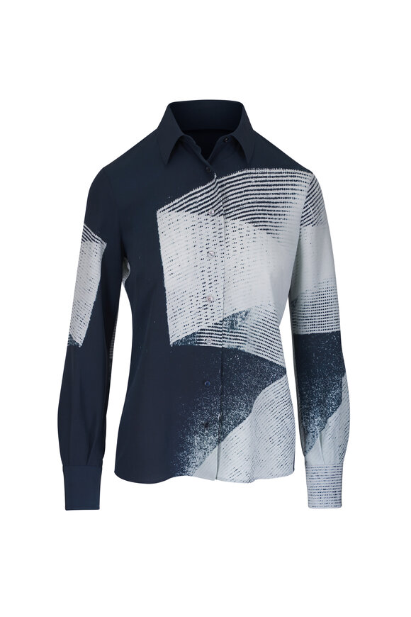 Bottega Veneta - Jam Intrecciato Leather Slim Collared Shirt