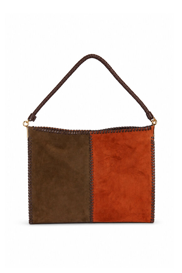 Veronica Beard Vida Color Block Cypress Suede Tote - view 1