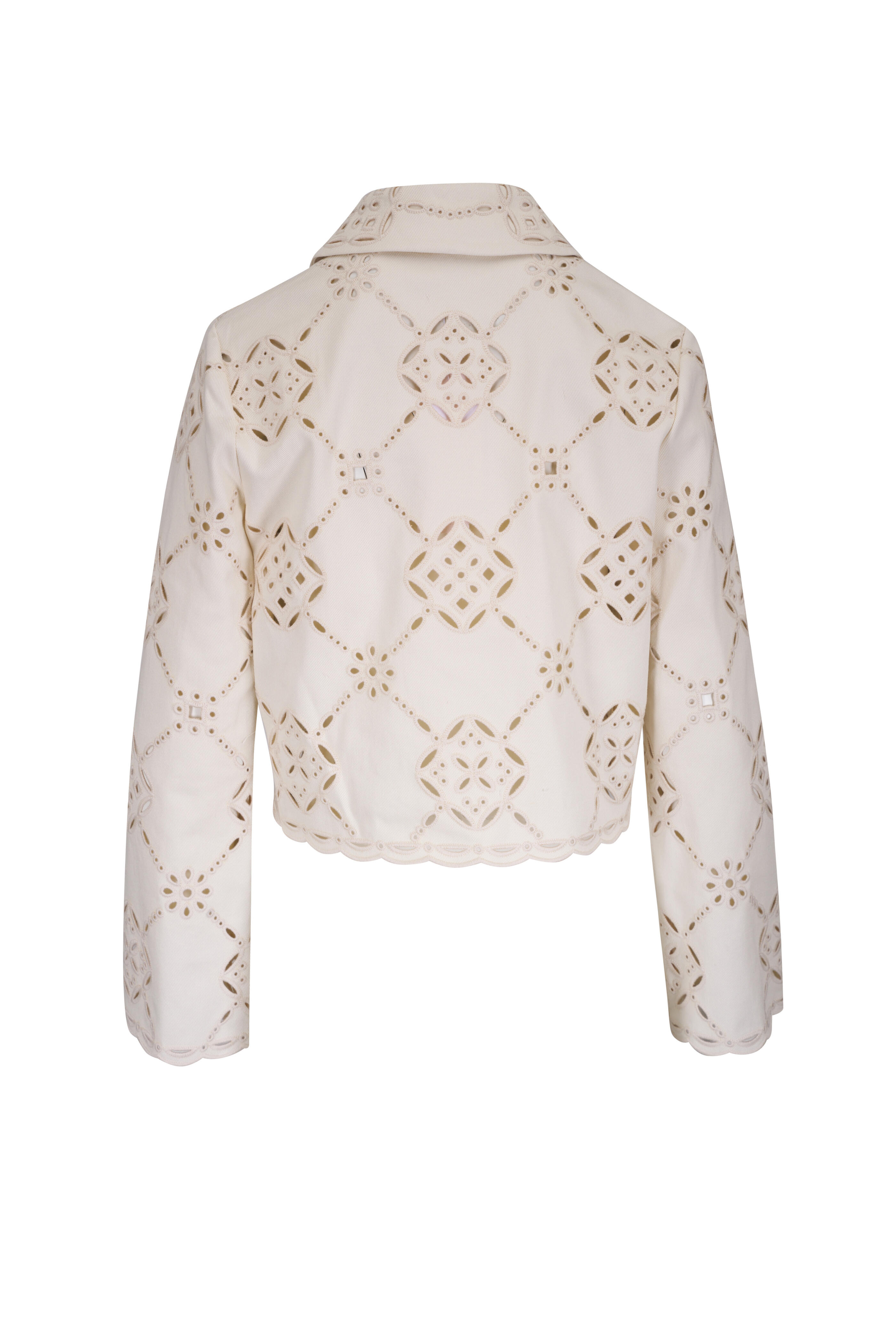 Veronica Beard - Adelaide Ecru Eyelet Jacket