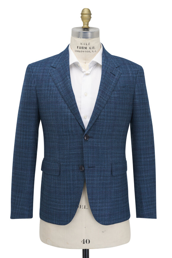 Zegna - Light Blue Tonal Plaid Sportcoat 