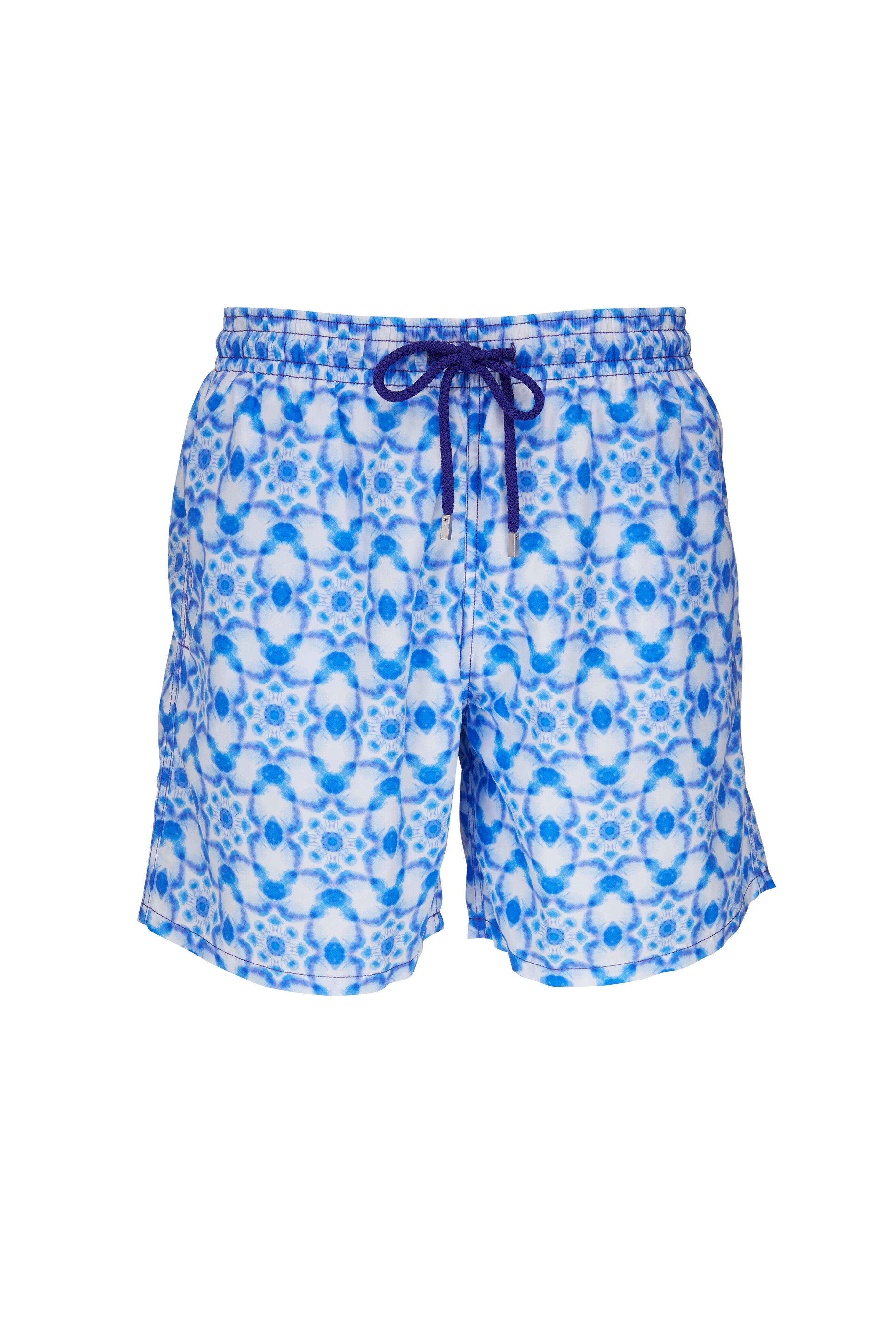 Vilebrequin - White & Blue Ikat Swim Trunks