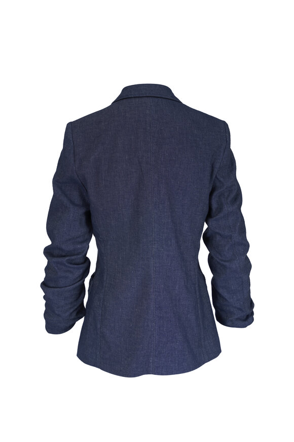 Dorothee Schumacher Fluid Denim Blue Jacket - view 4