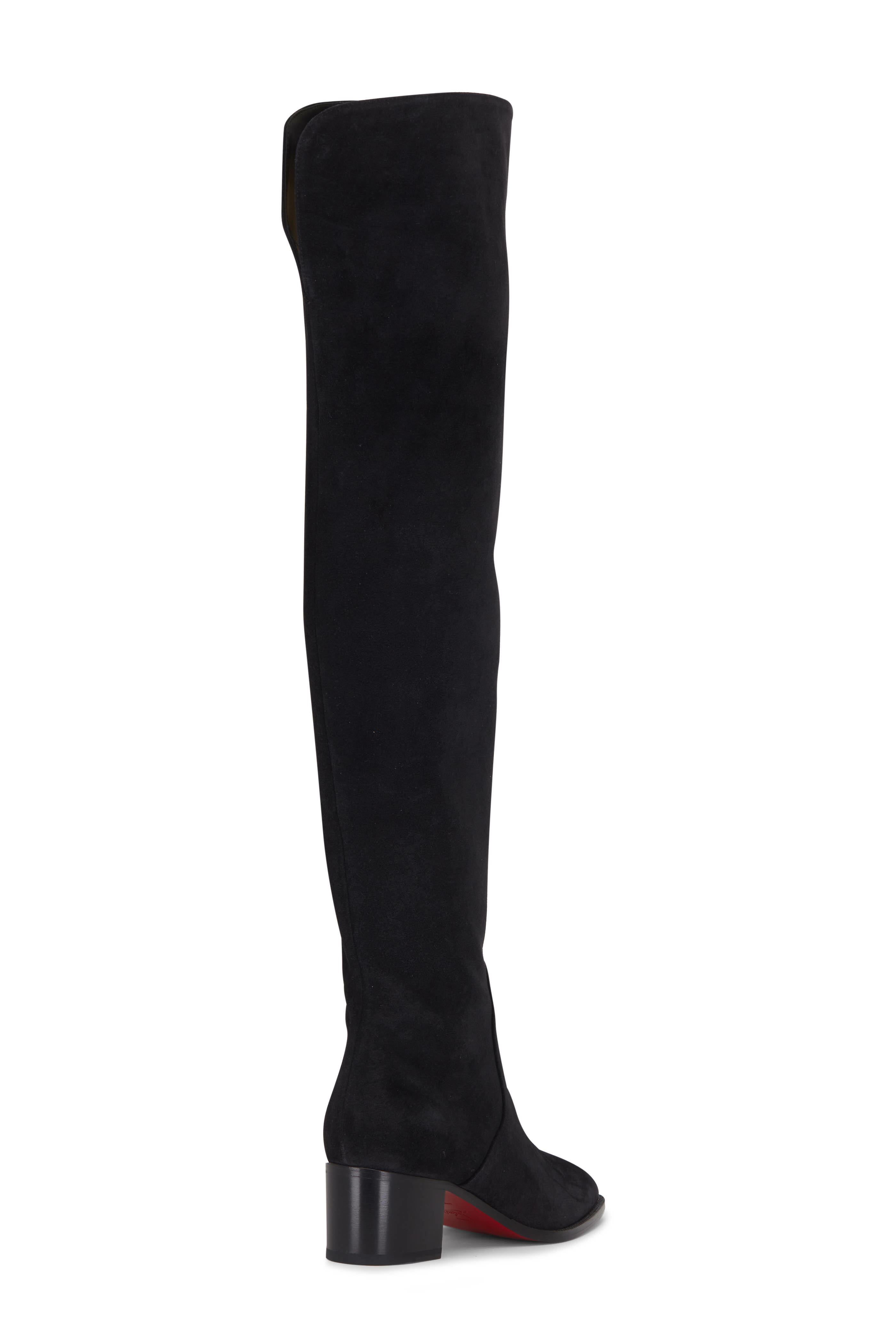 Christian Louboutin Gazellou Black Suede OTK Boot 55mm